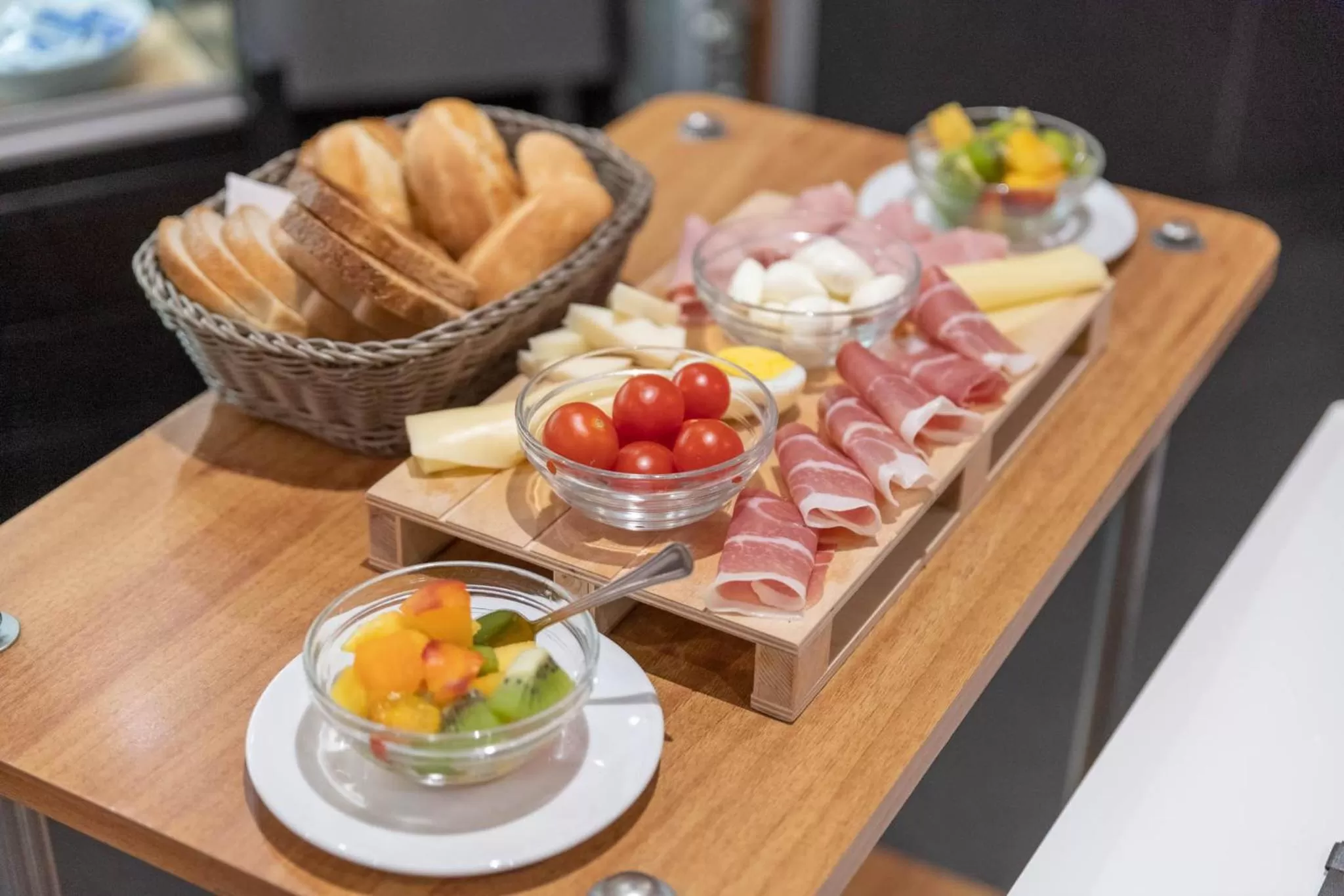 Continental breakfast in Trevi Palace Hotel