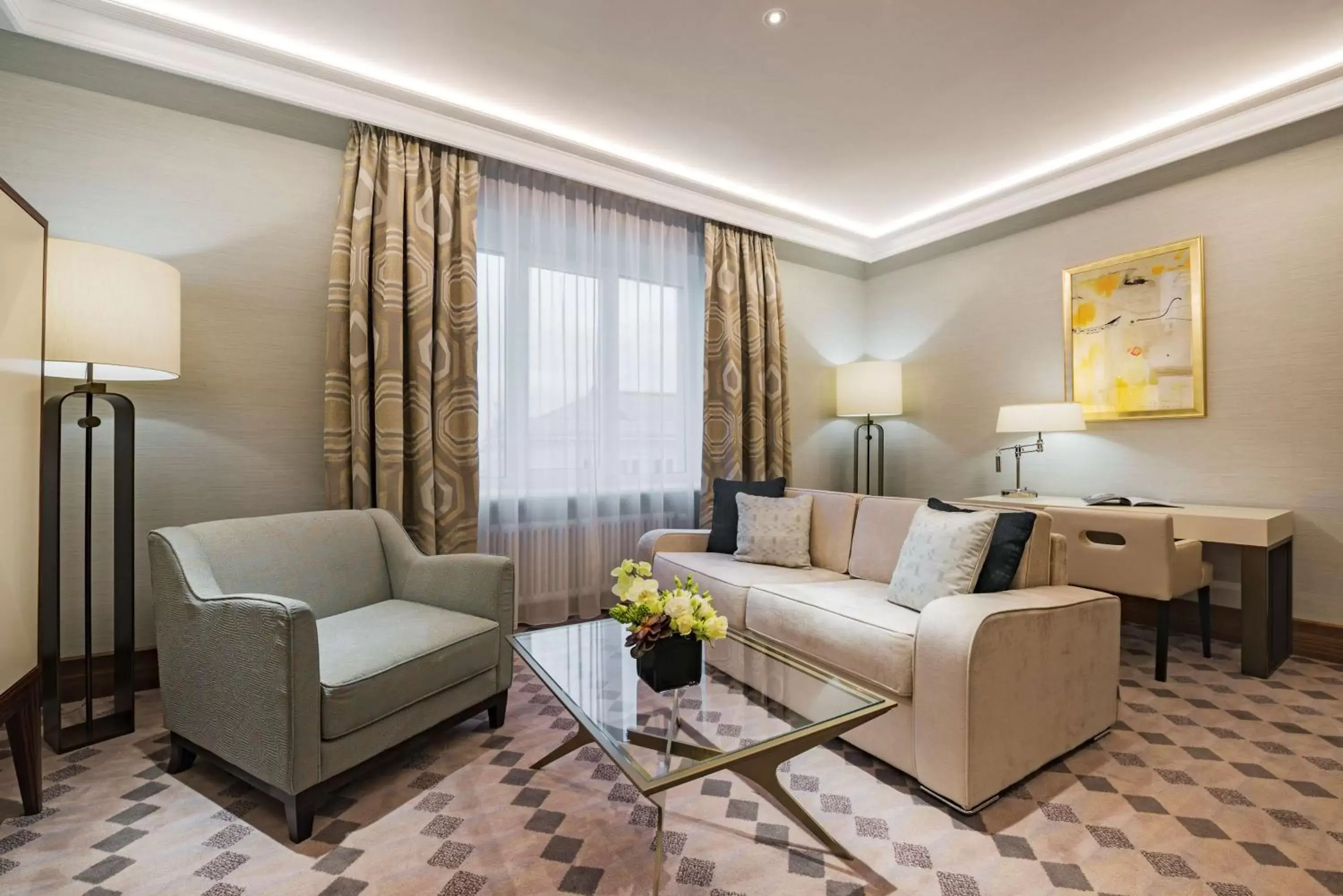 Bedroom, Seating Area in Grand Hotel Kempinski Riga