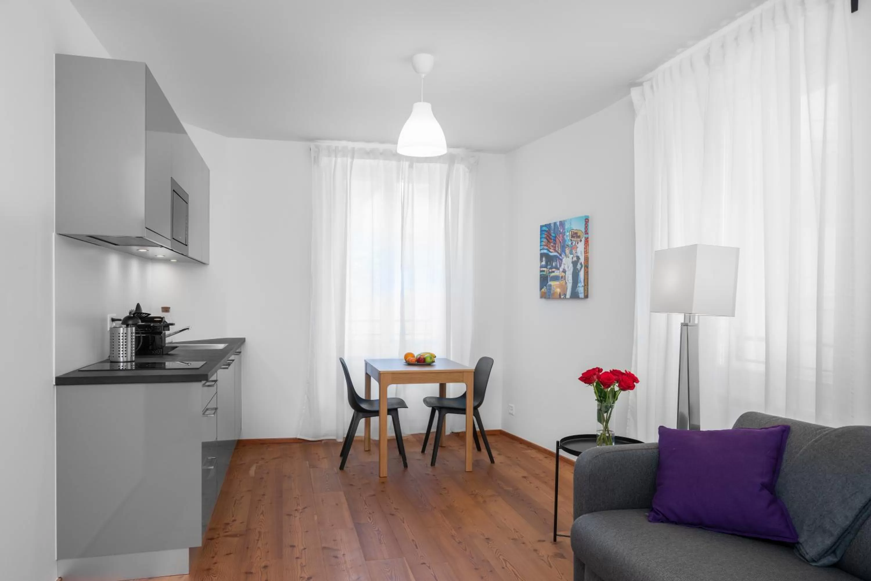 Kitchen or kitchenette in The Studios Montreux - Swiss Hotel Apartments