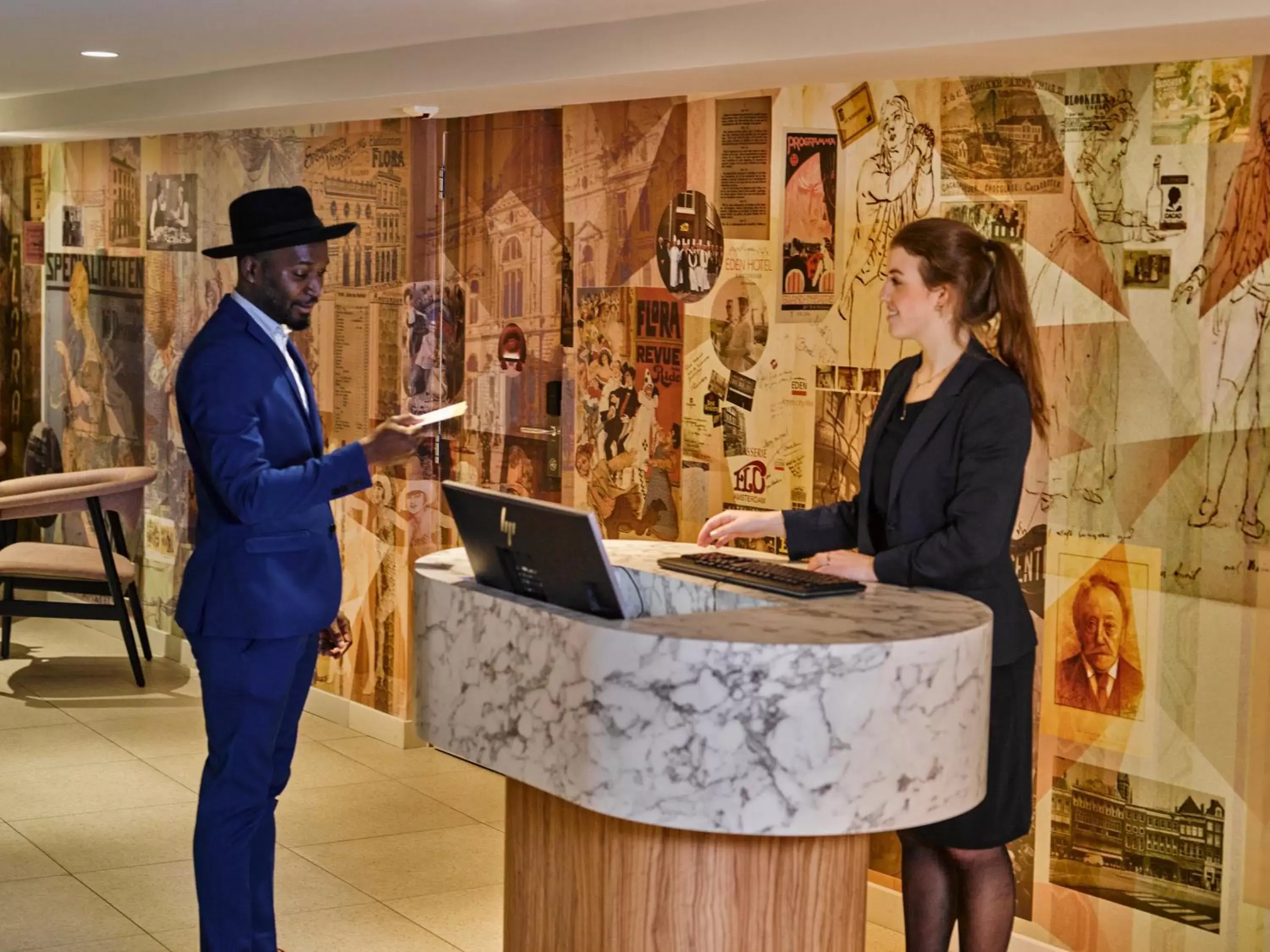 Lobby or reception in Eden Hotel Amsterdam