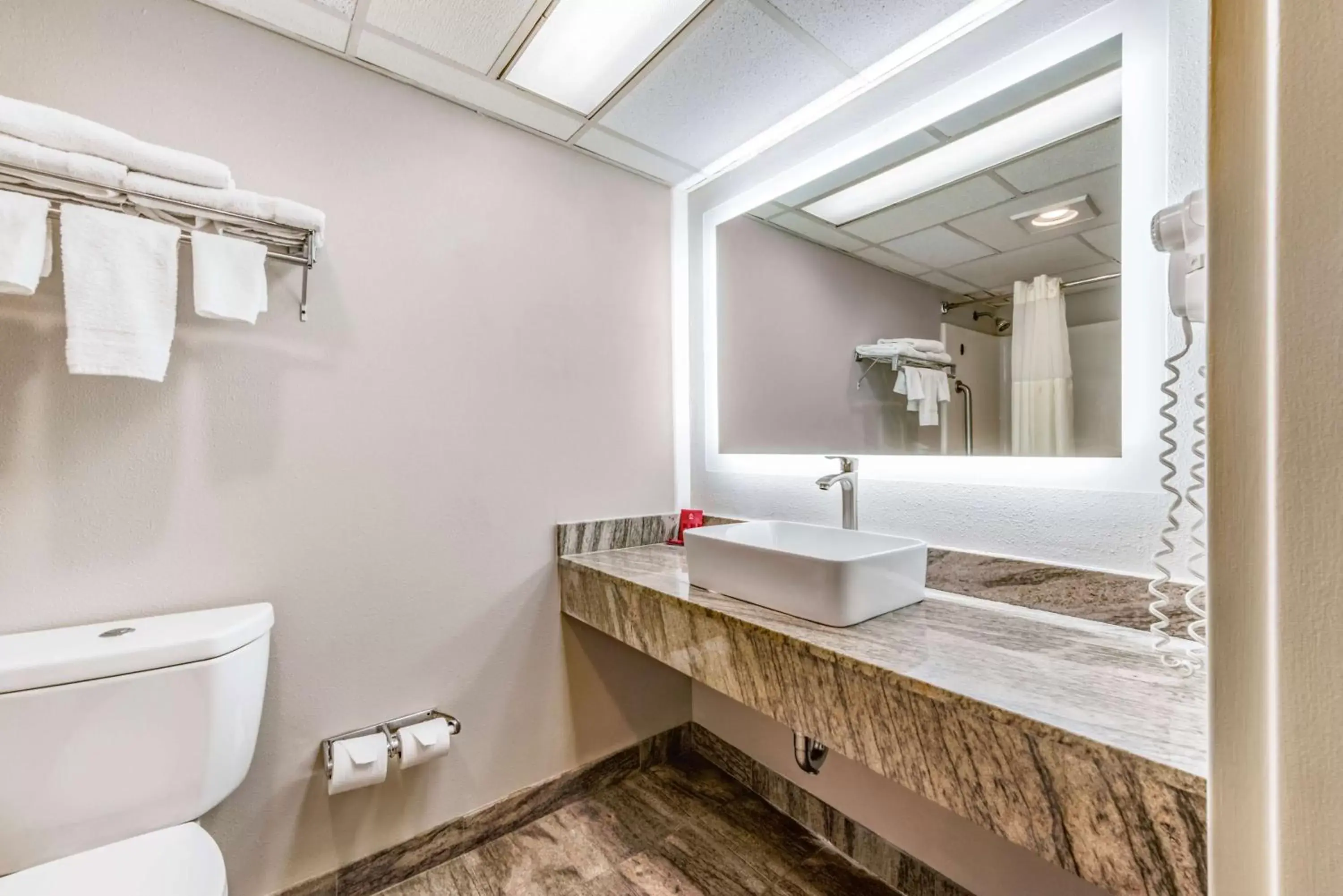 Bathroom in SureStay Plus Hotel by Best Western McGuire AFB Jackson