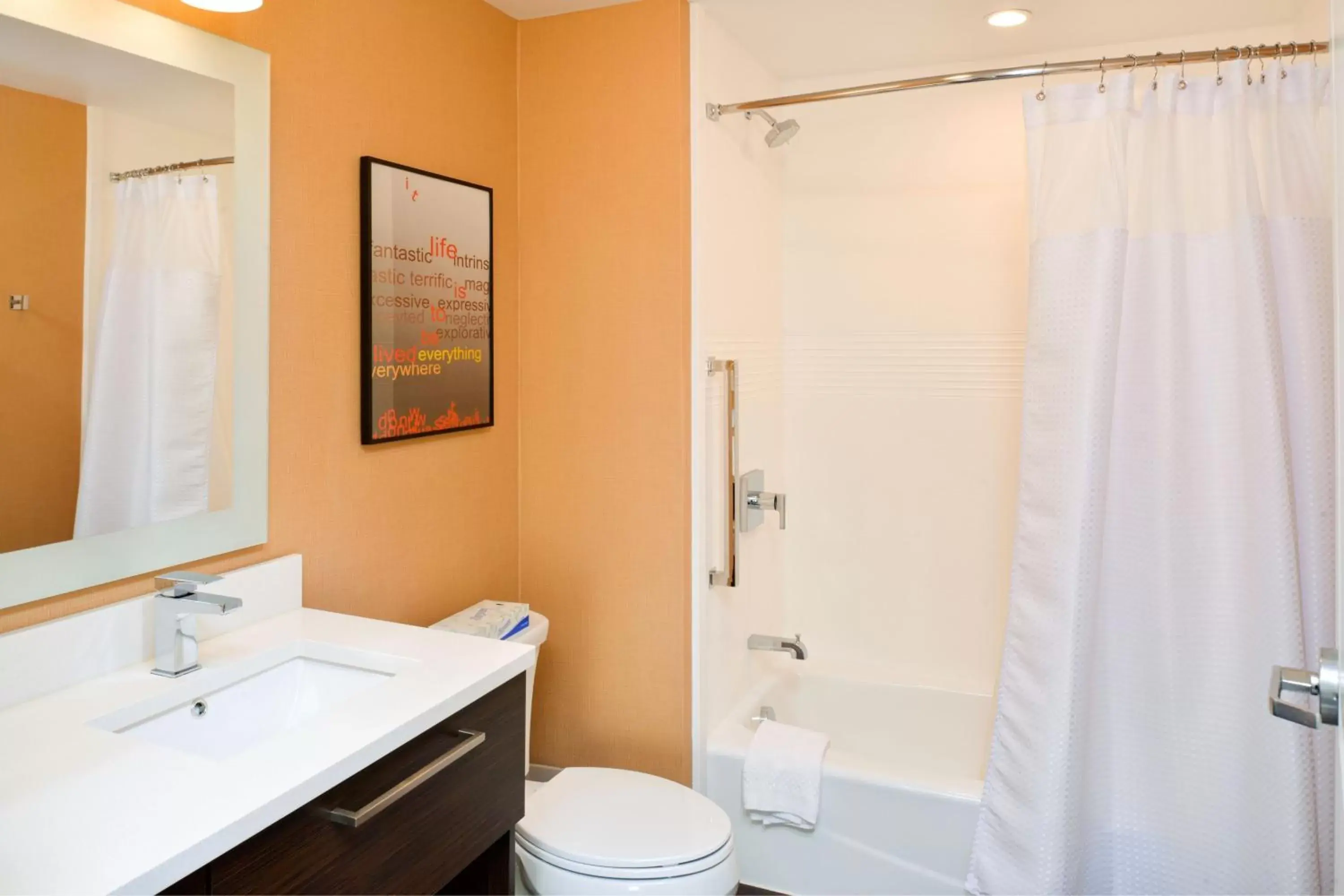 Bathroom in TownePlace Suites by Marriott Detroit Belleville