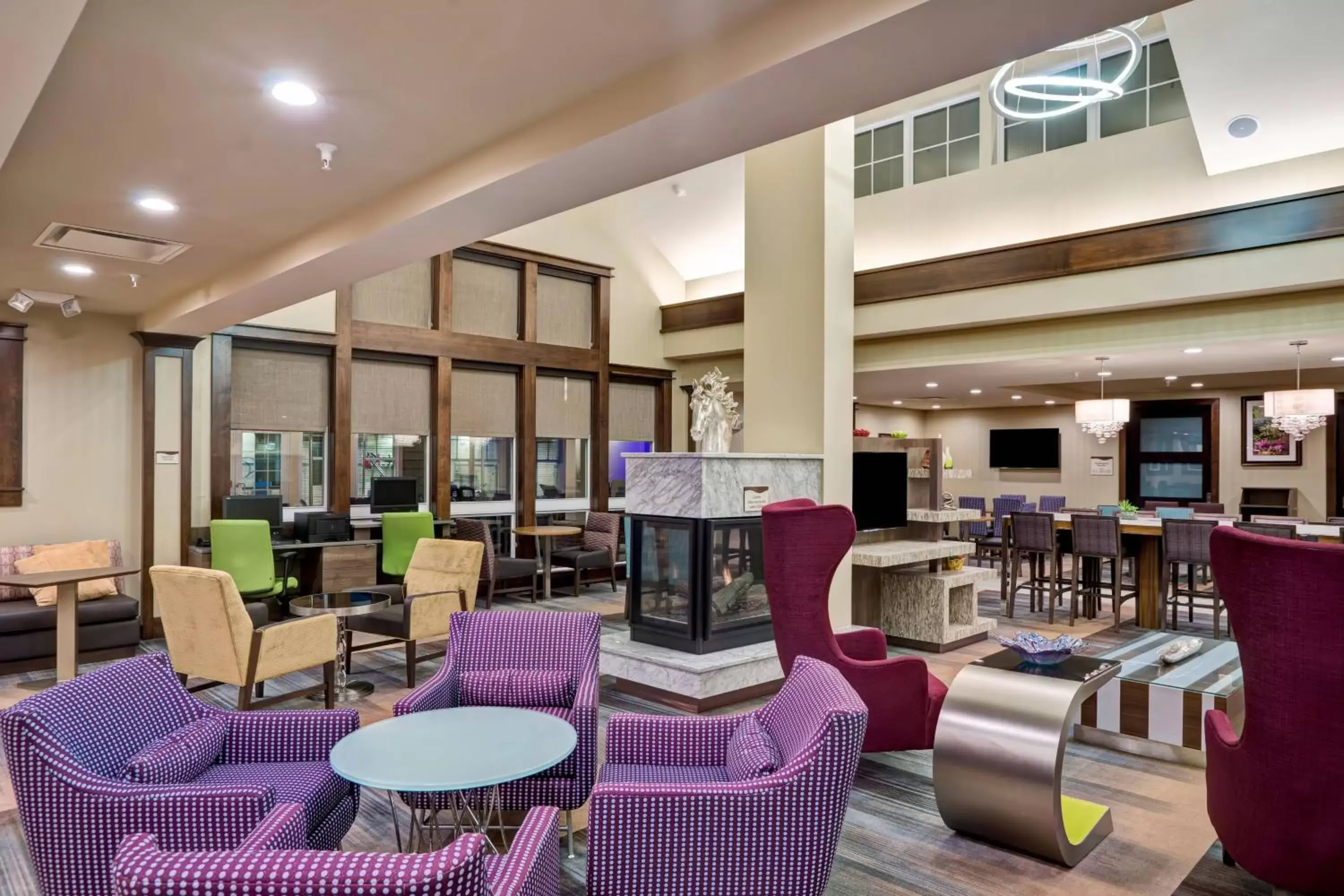 Lobby or reception, Restaurant/Places to Eat in Residence Inn by Marriott Hamilton
