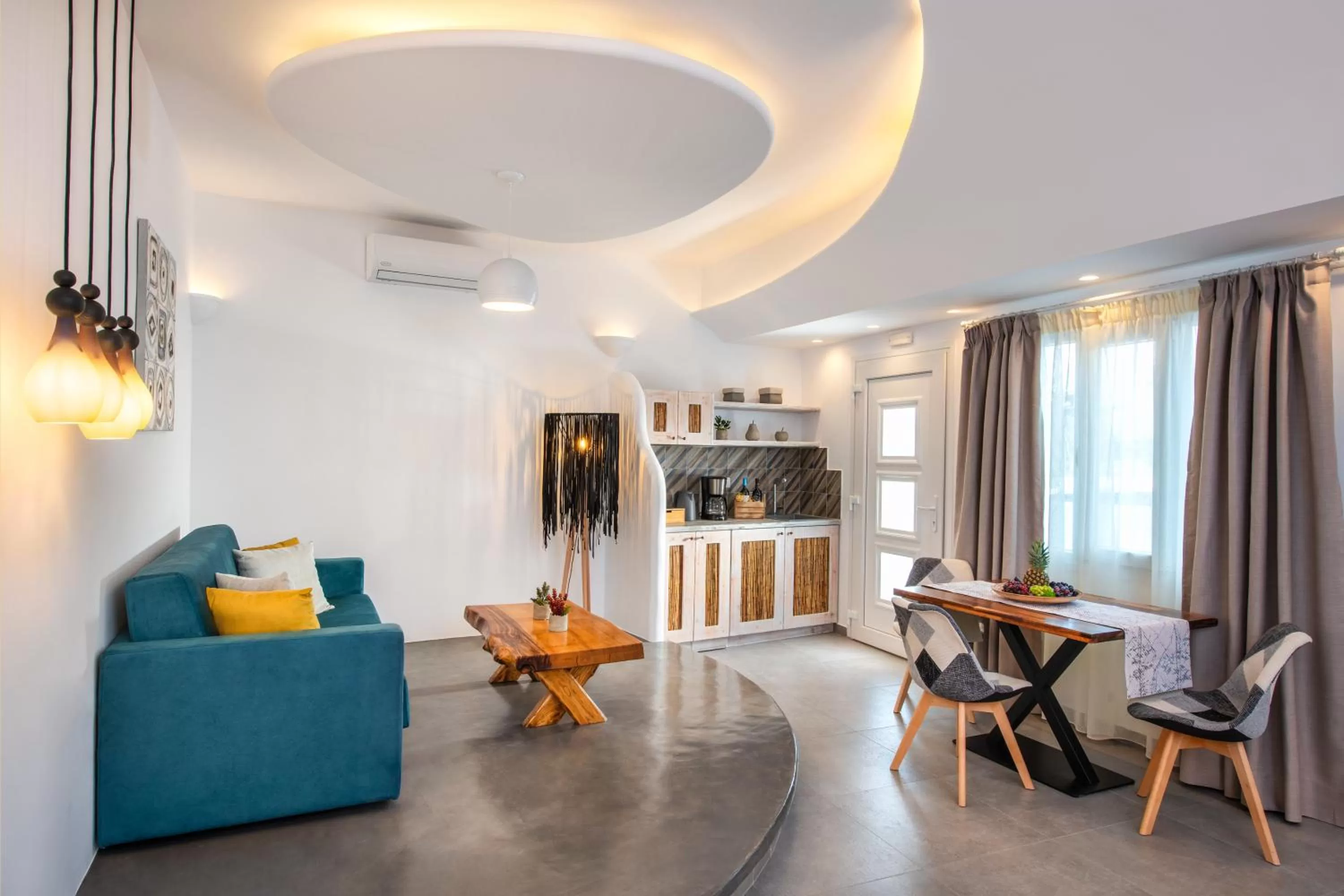 Seating area in Abasa Suites