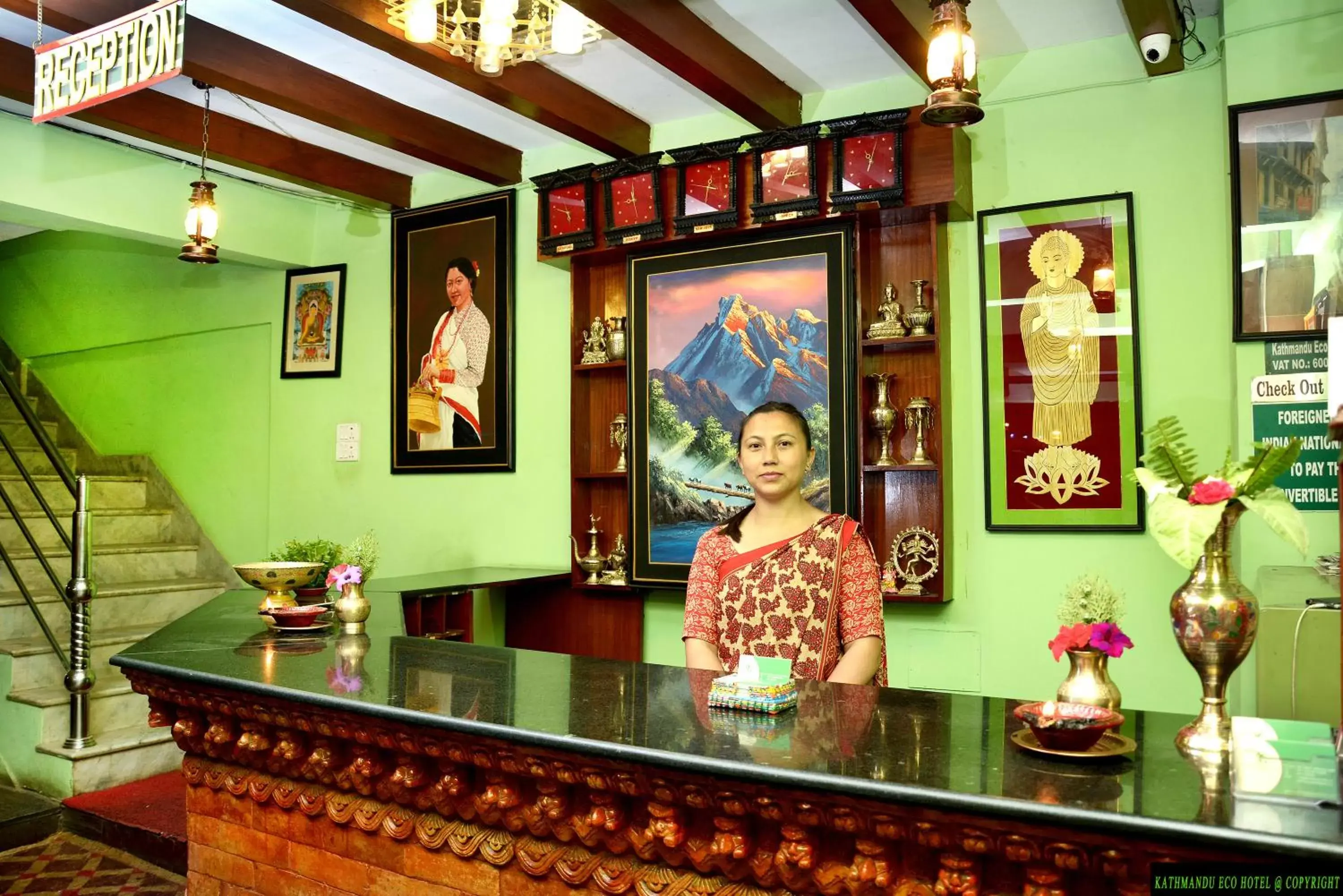 Lobby or reception, Lounge/Bar in Kathmandu Eco Hotel