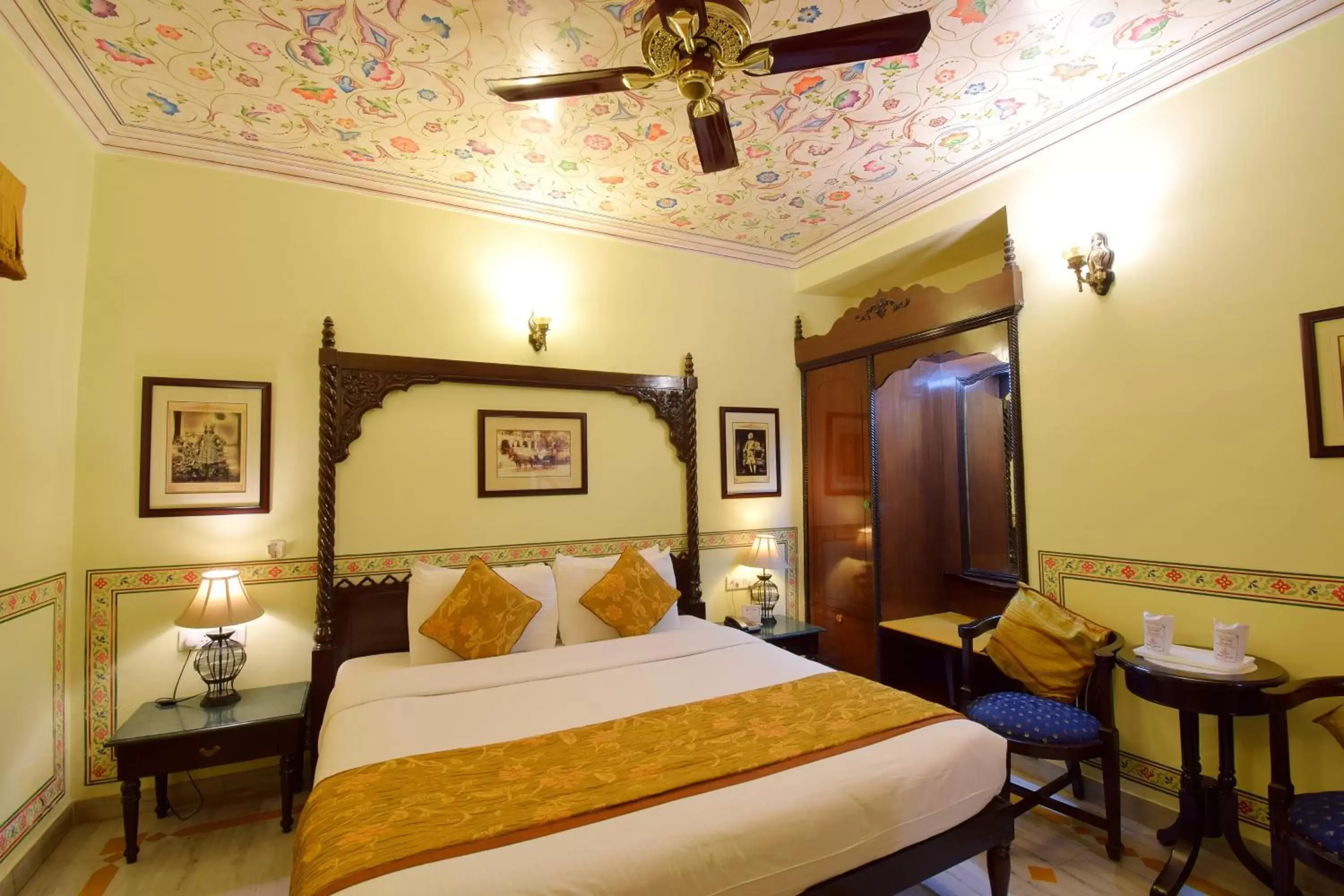 Bed in Umaid Bhawan - A Heritage Style Boutique Hotel
