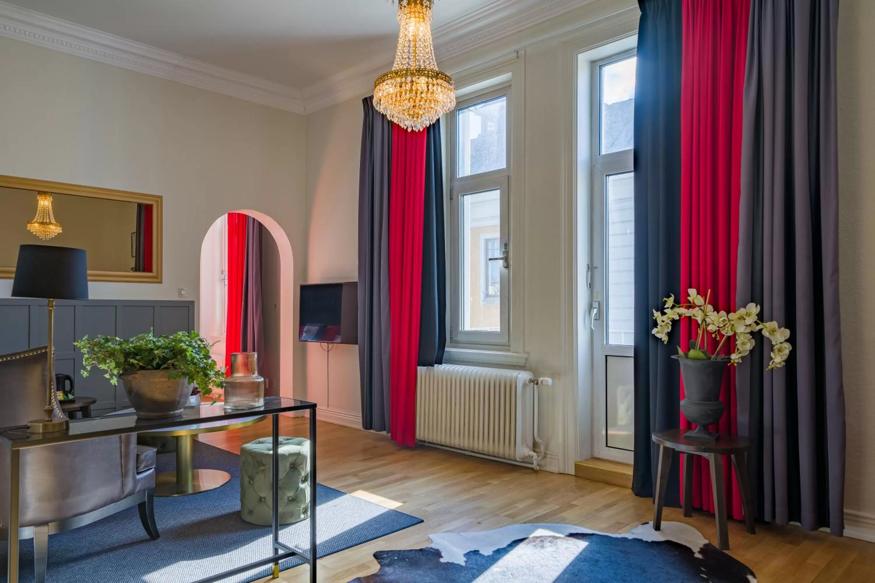 Seating area, Bed in Scandic Arvika