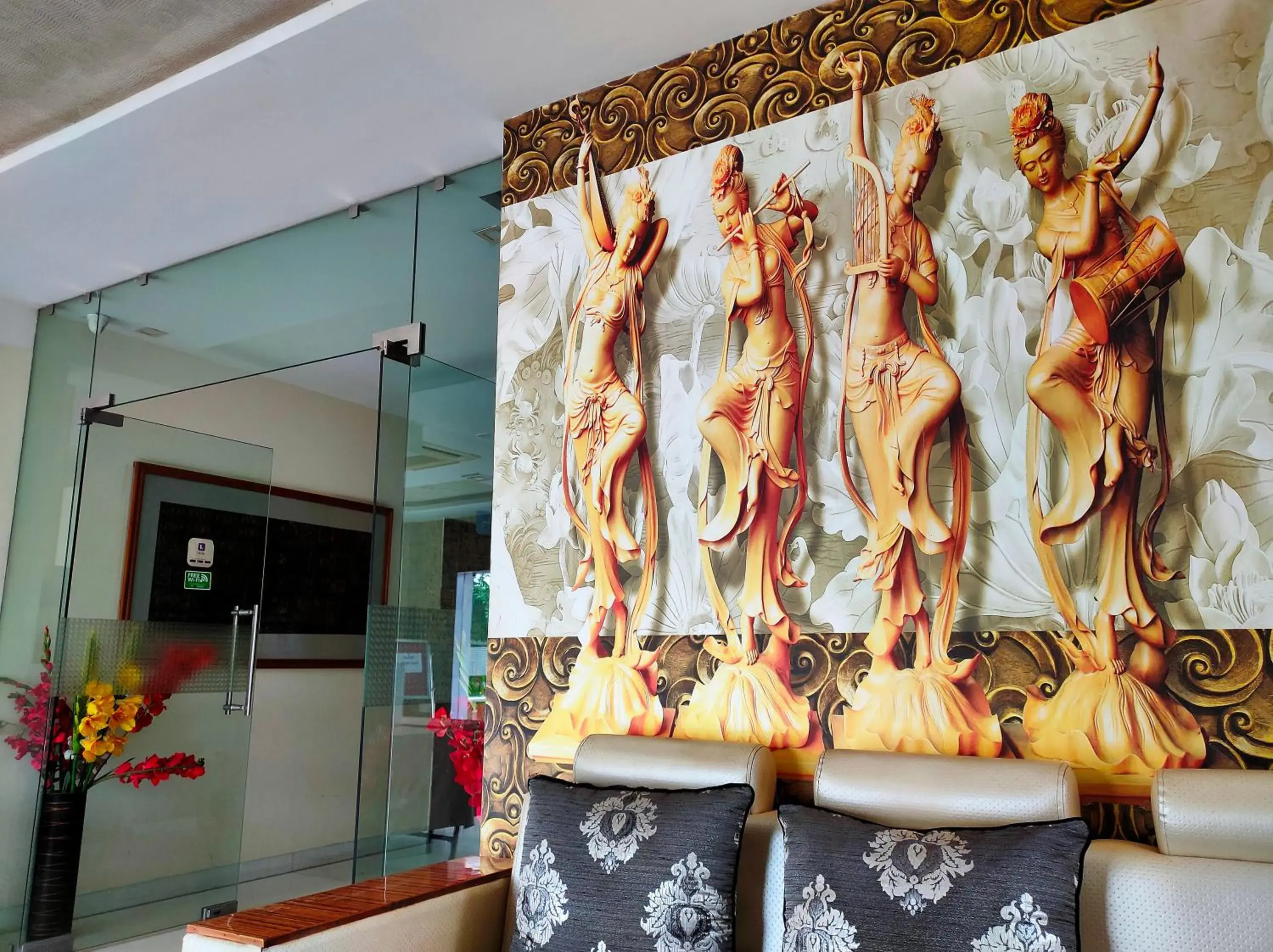 Decorative detail in Hotel Karan Vilas