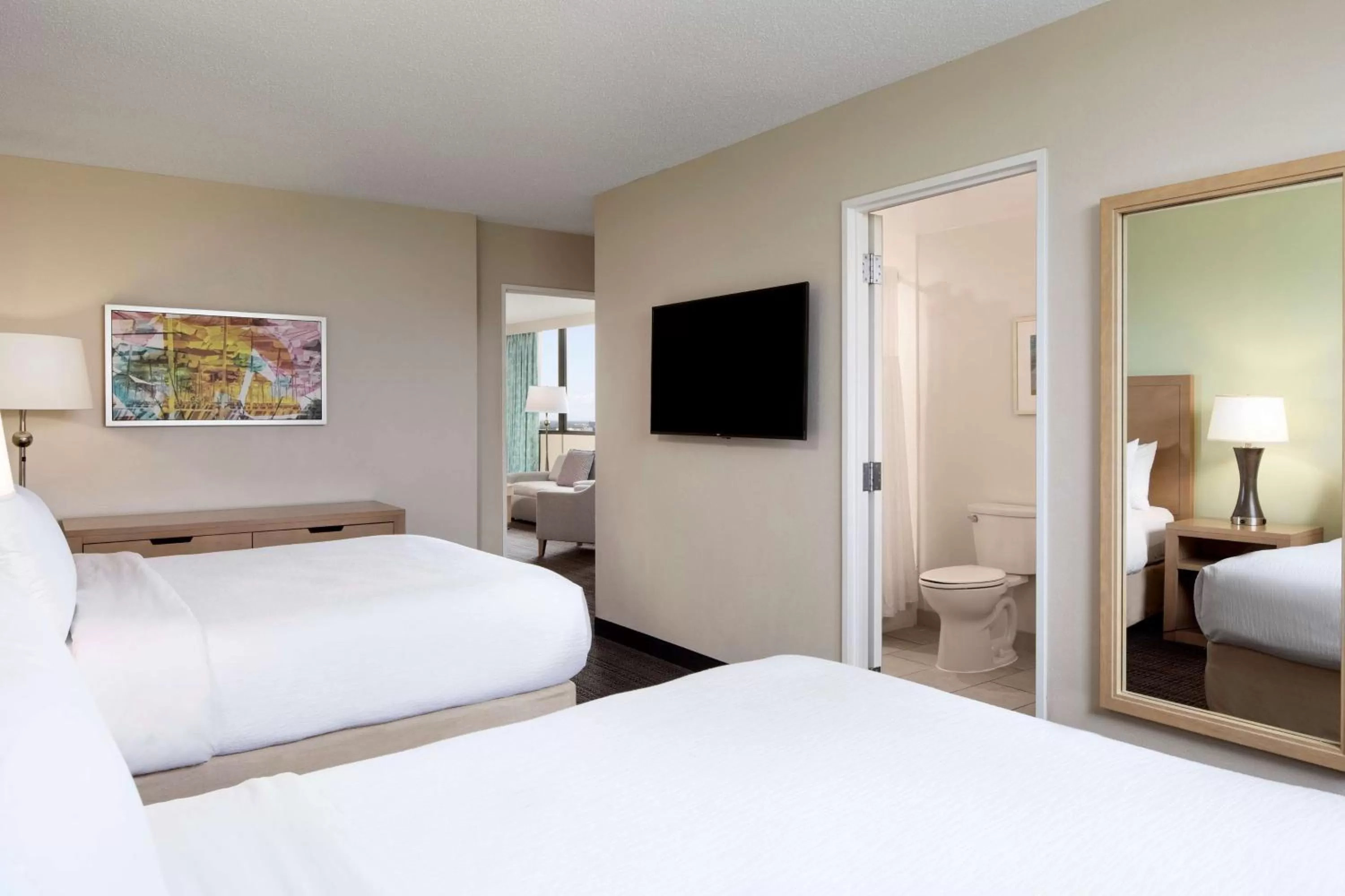 Bed in Embassy Suites by Hilton Tampa Airport Westshore