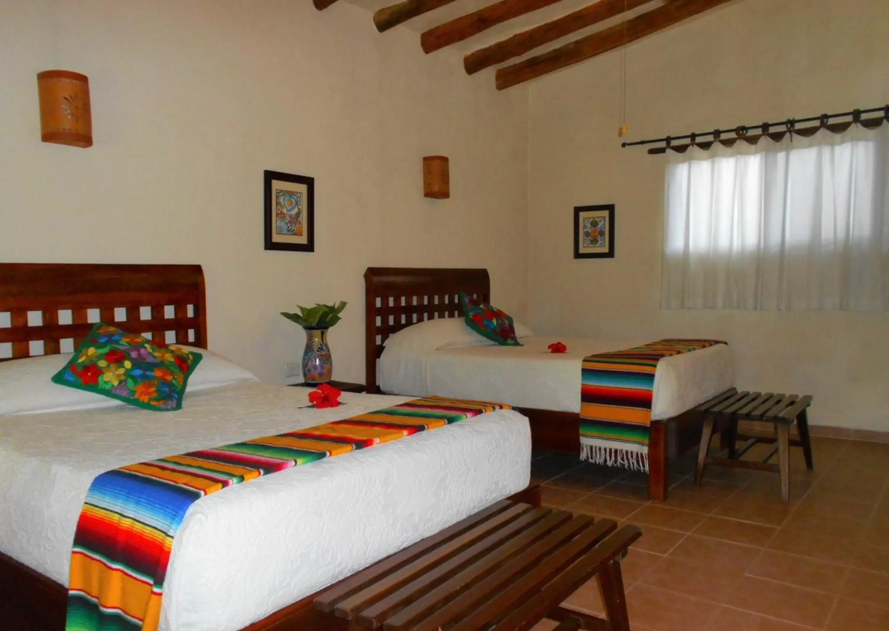 Decorative detail, Bed in Hacienda Chichen Resort and Yaxkin Spa