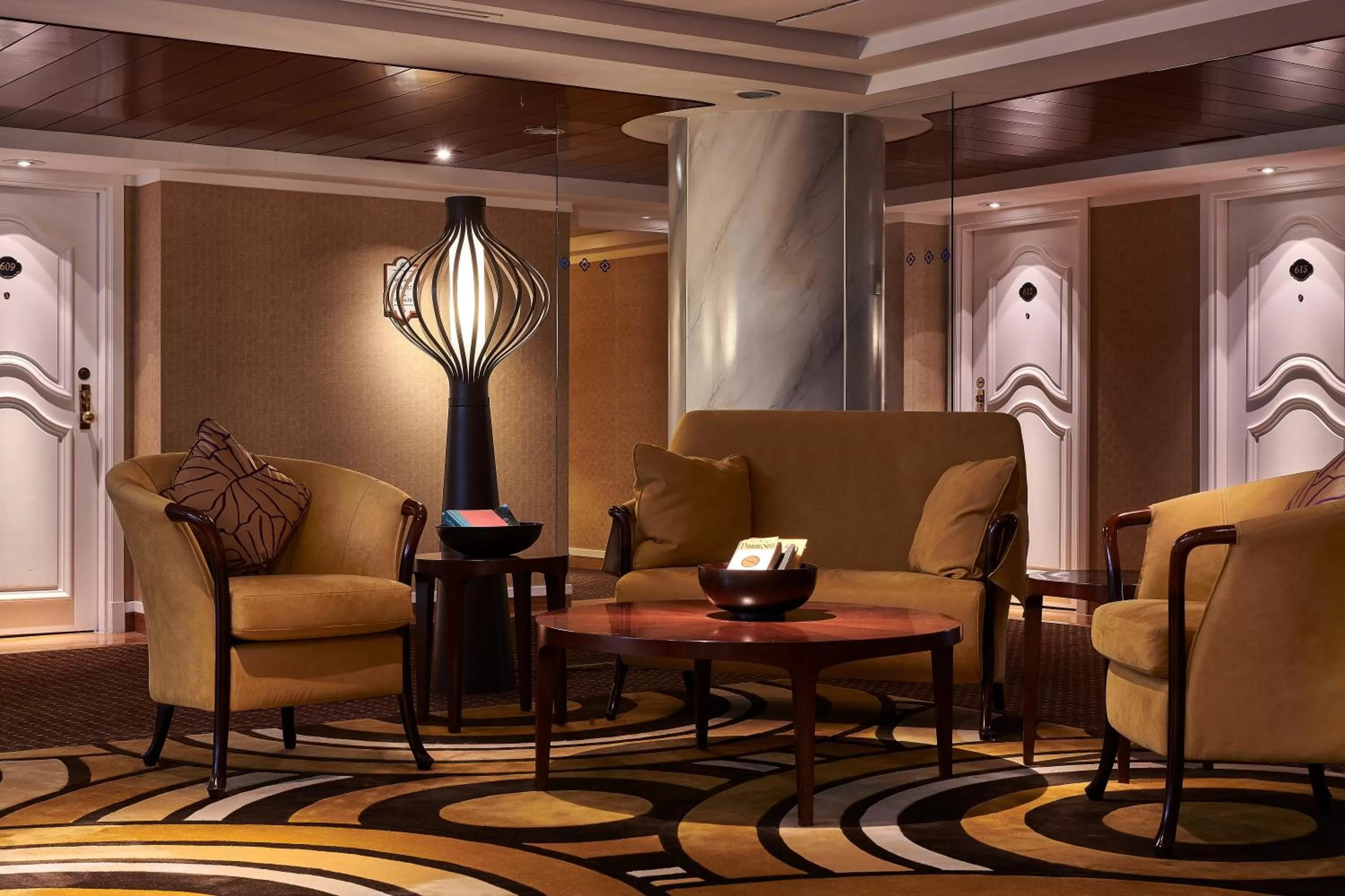 Seating area in The Riviera Hotel Taipei