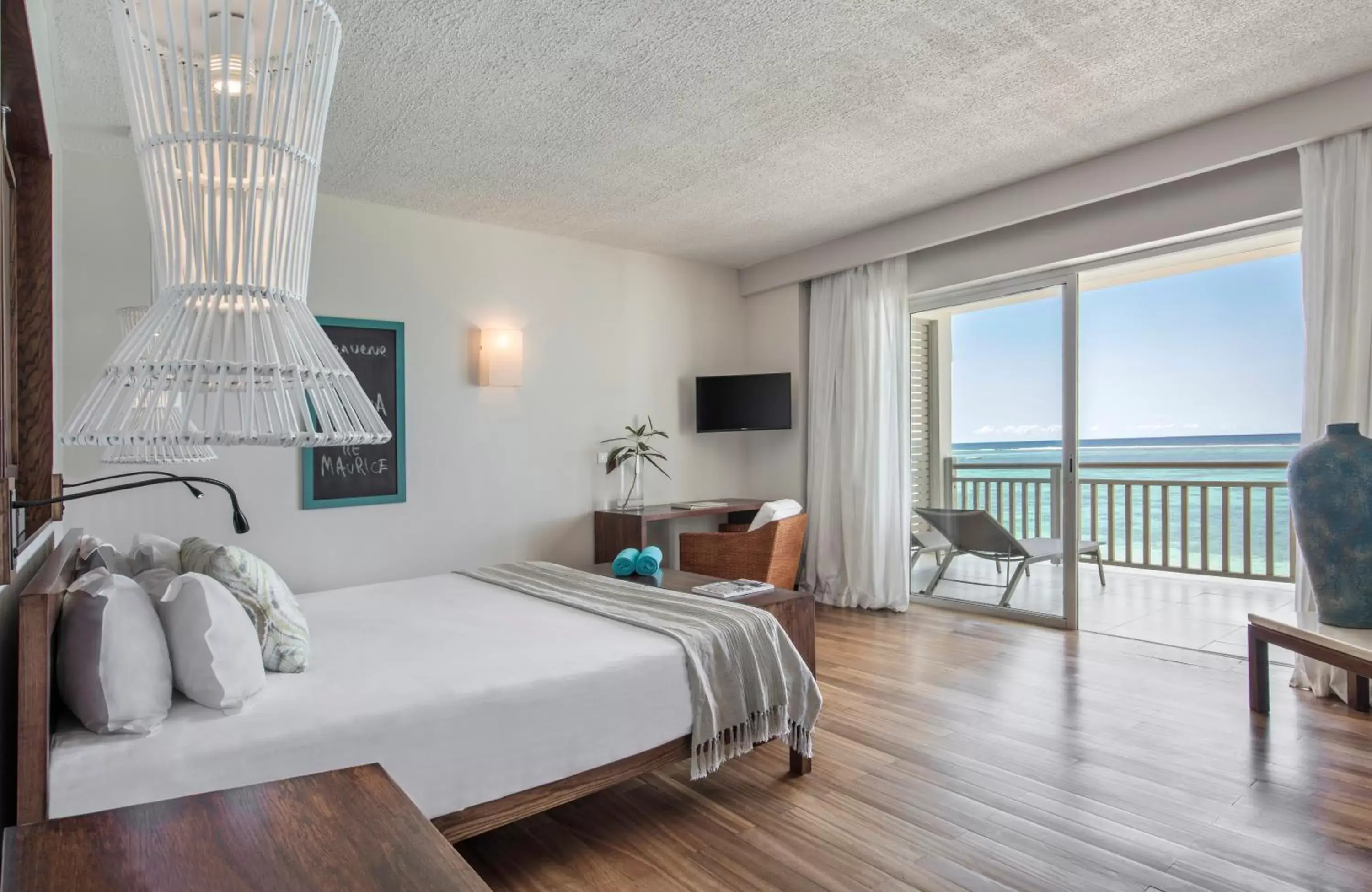 Balcony/Terrace, Bed in Solana Beach Mauritius - Adults Only Balcony/Terrace, Bed in Solana Beach Mauritius - Adults Only