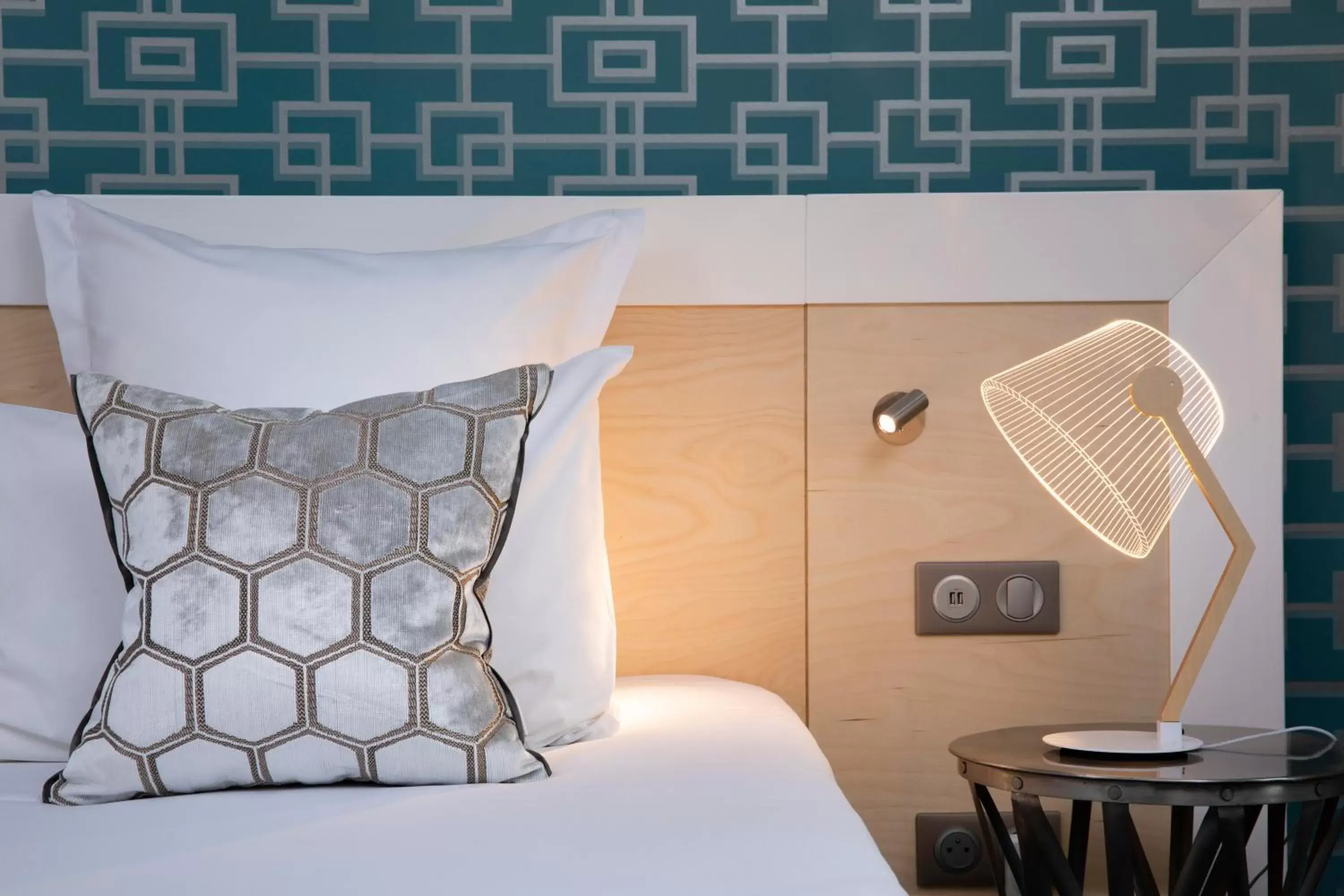 Decorative detail, Bed in Paris Bastille Decorative detail, Bed in Paris Bastille