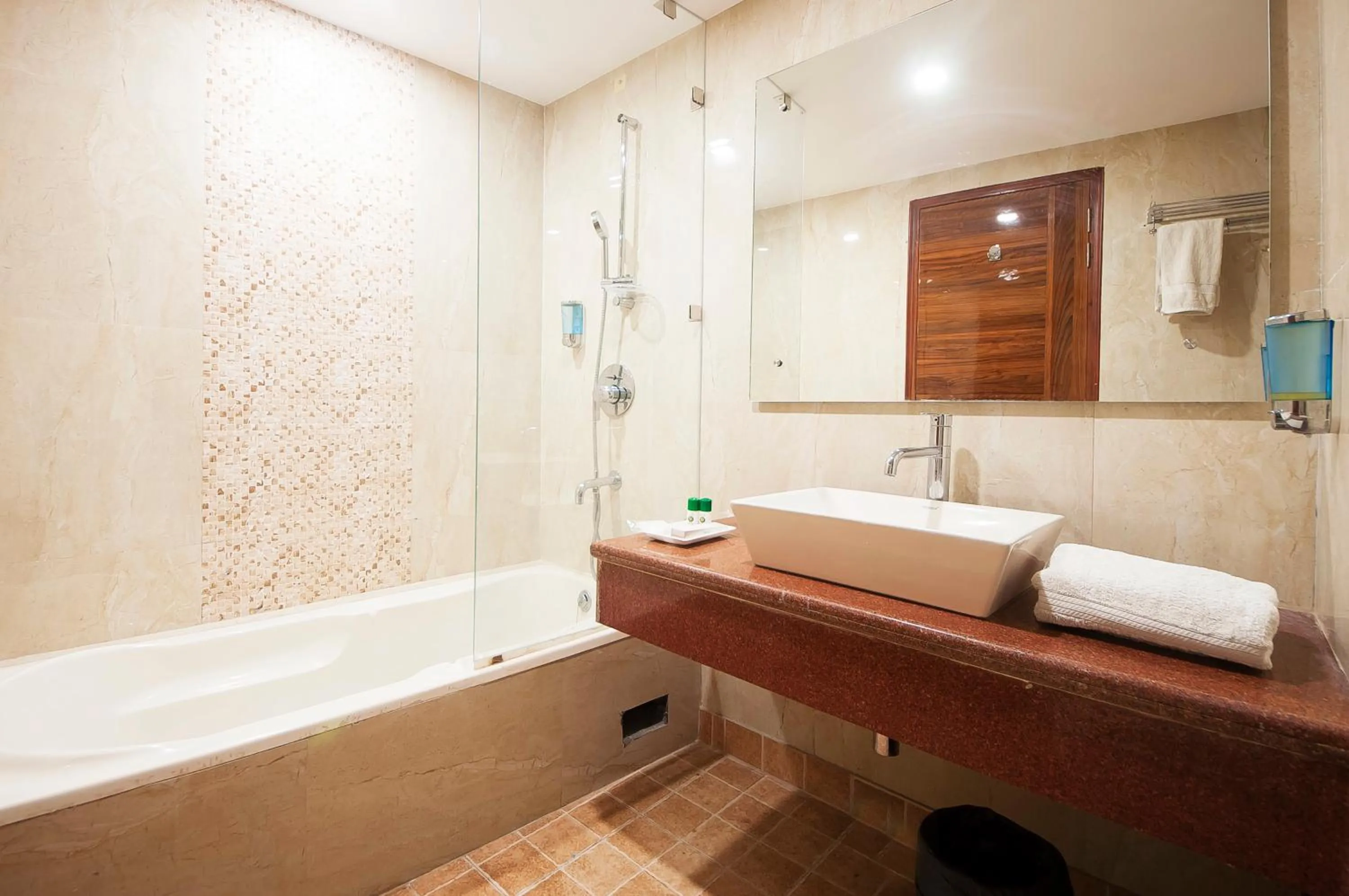 Bathroom in Airport Hotel Ramhan Palace Mahipalpur
