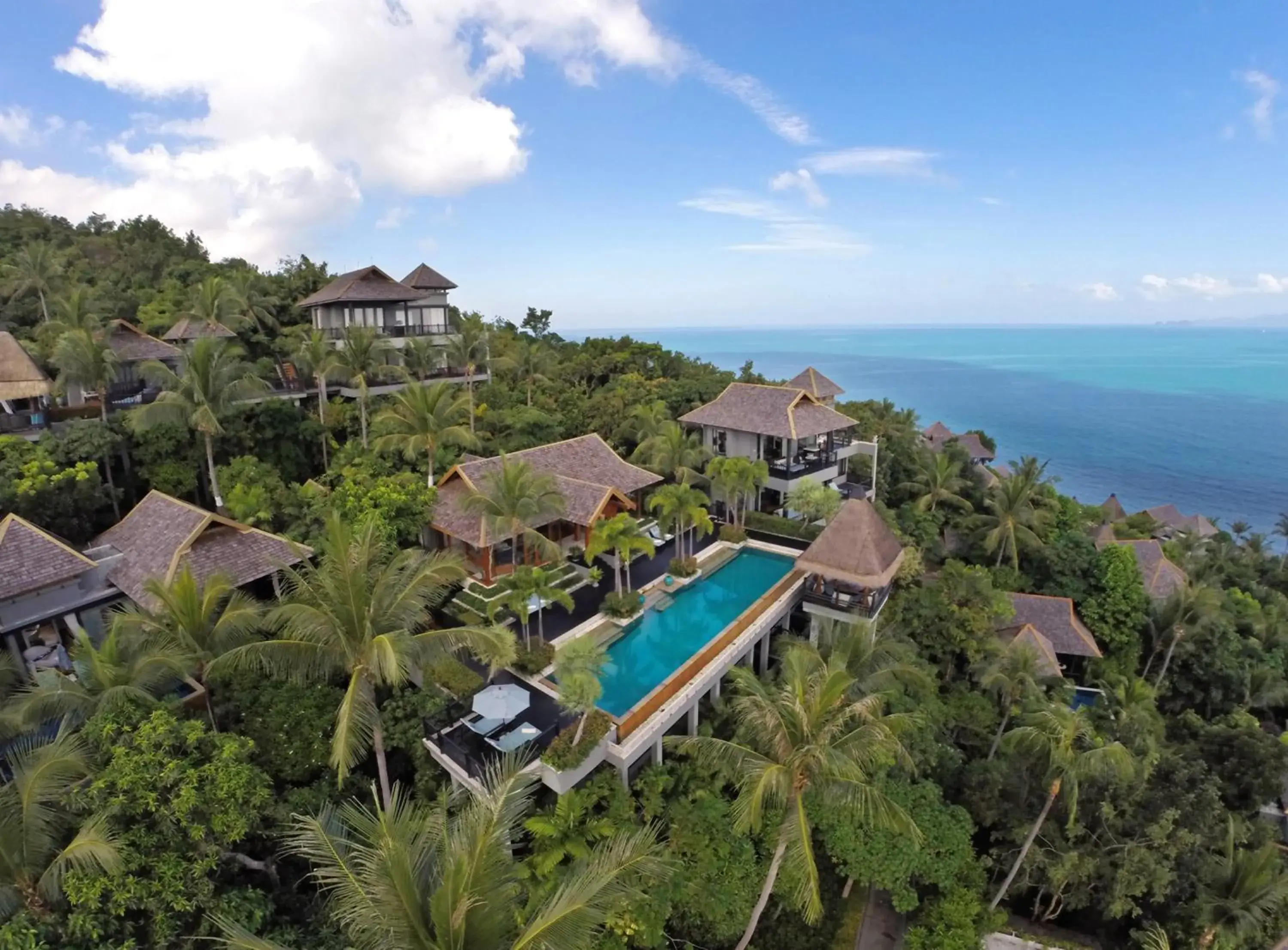 Pool view, Bird's-eye View in Four Seasons Resort Koh Samui