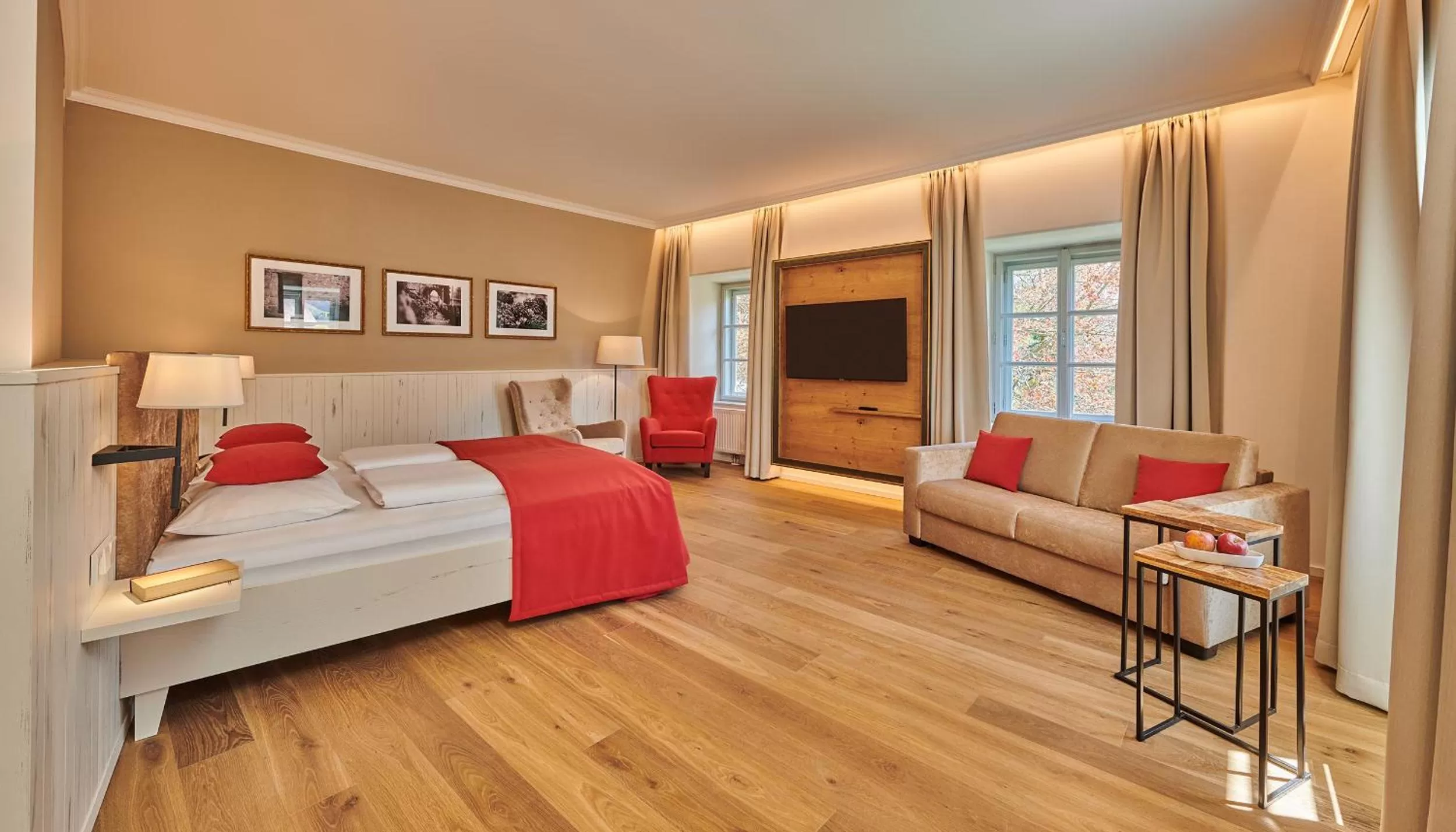 Bed in Das Schloss an der Eisenstrasse