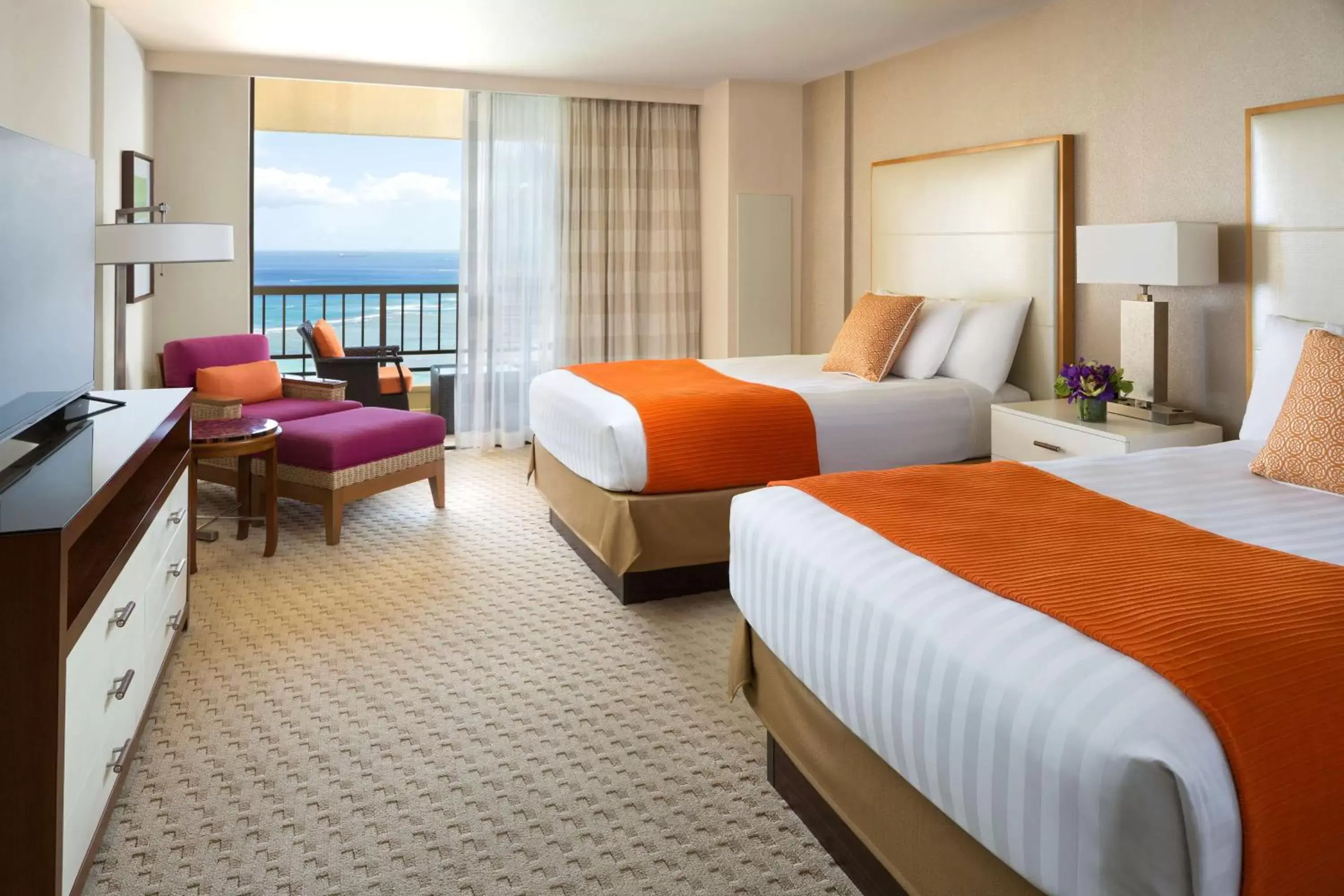 Photo of the whole room, Bed in Hyatt Regency Waikiki Beach Resort & Spa