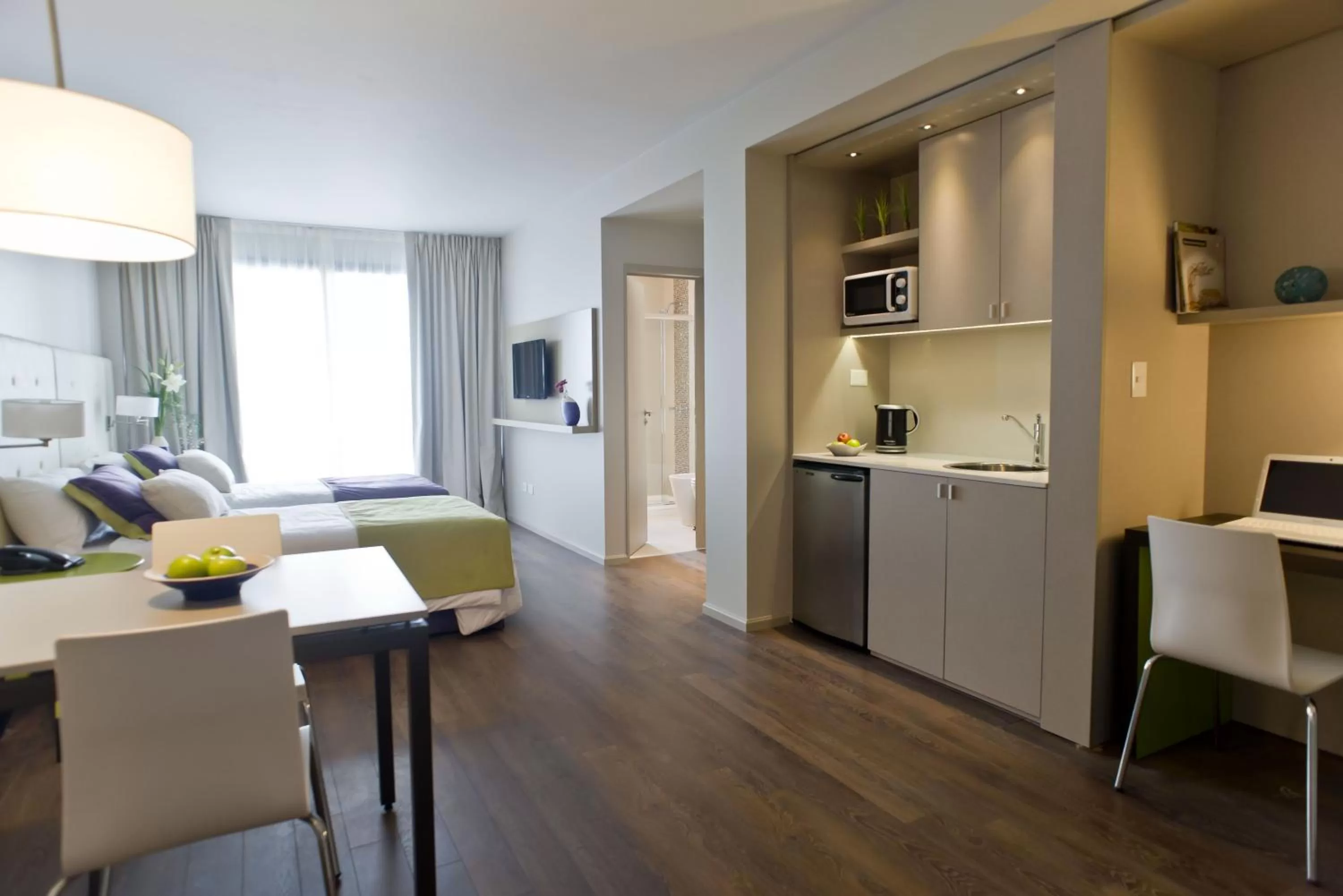 Kitchen or kitchenette in Bulnes Eco Suites