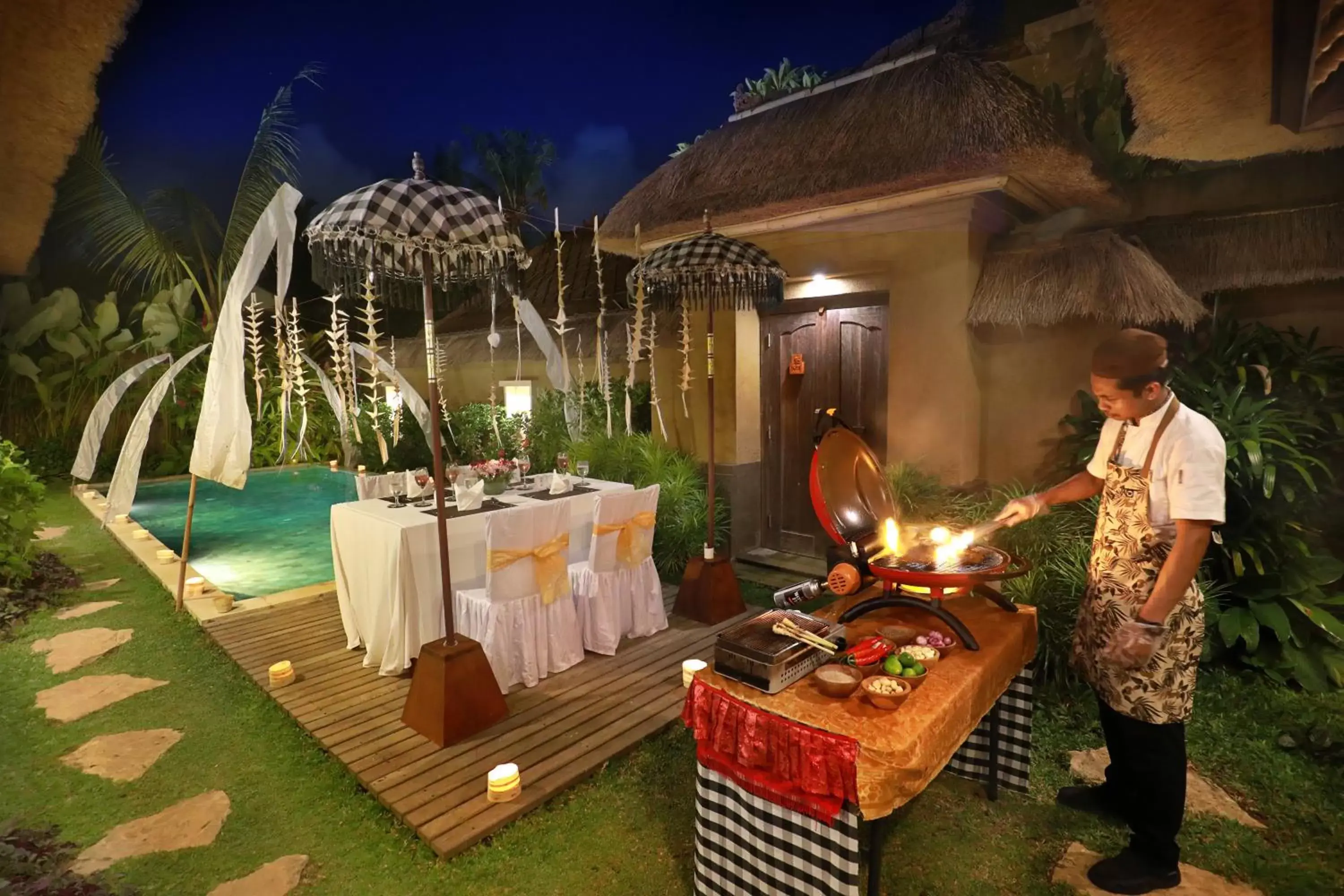 BBQ facilities in Ubud Nyuh Bali Resort & Spa - CHSE Certified