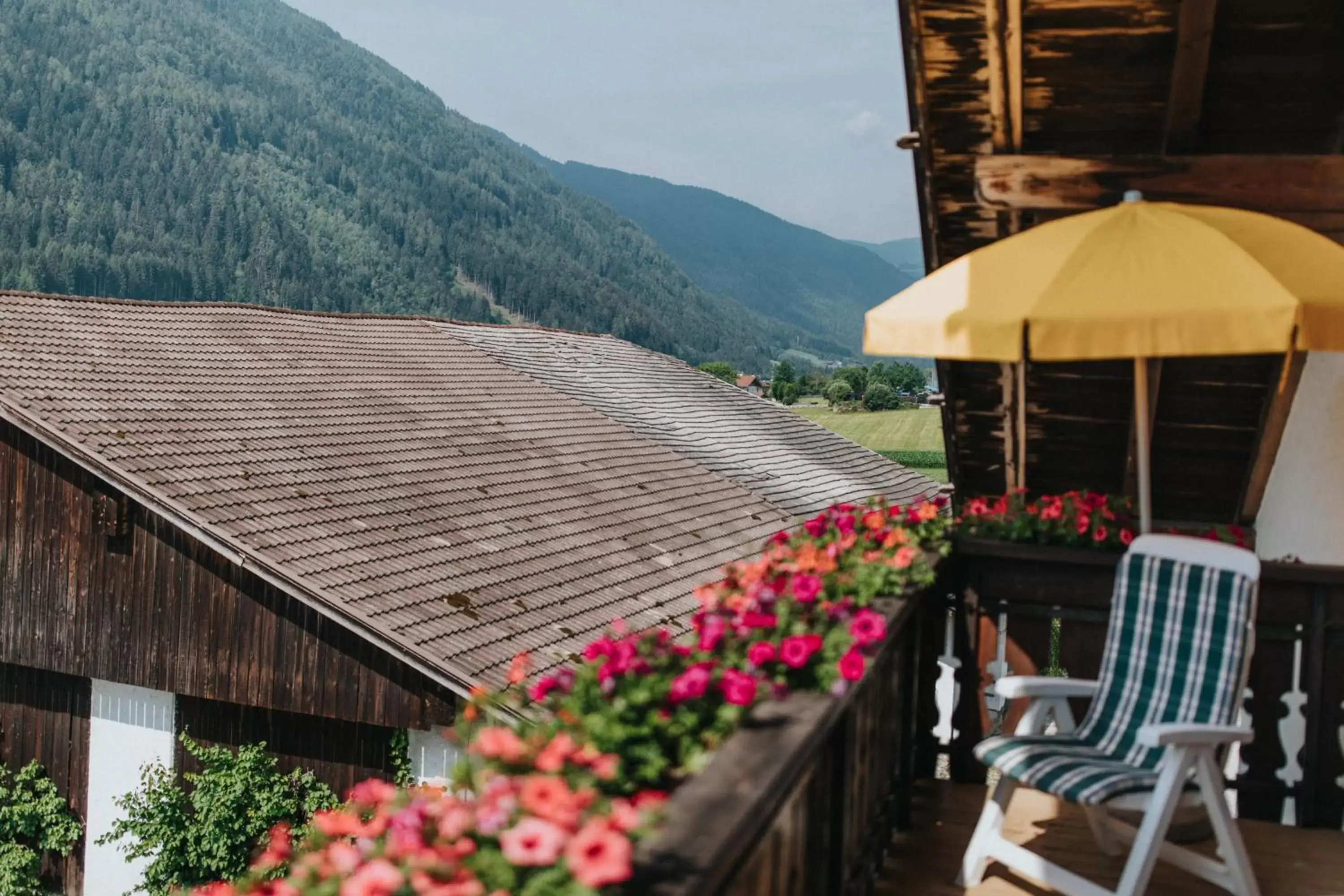 Balcony/Terrace, Mountain View in Residence Obermoarhof