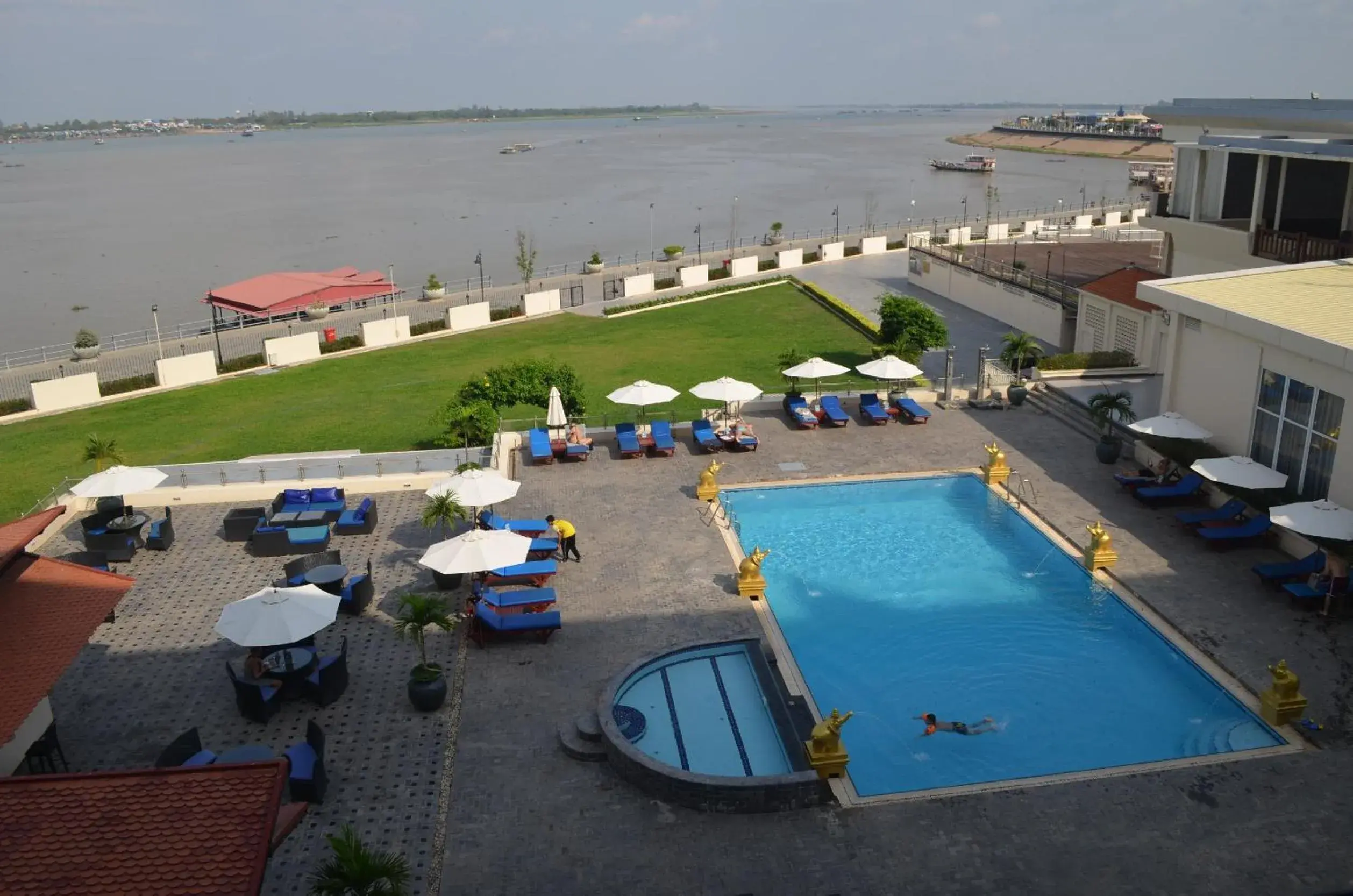 Pool View in Hotel Cambodiana