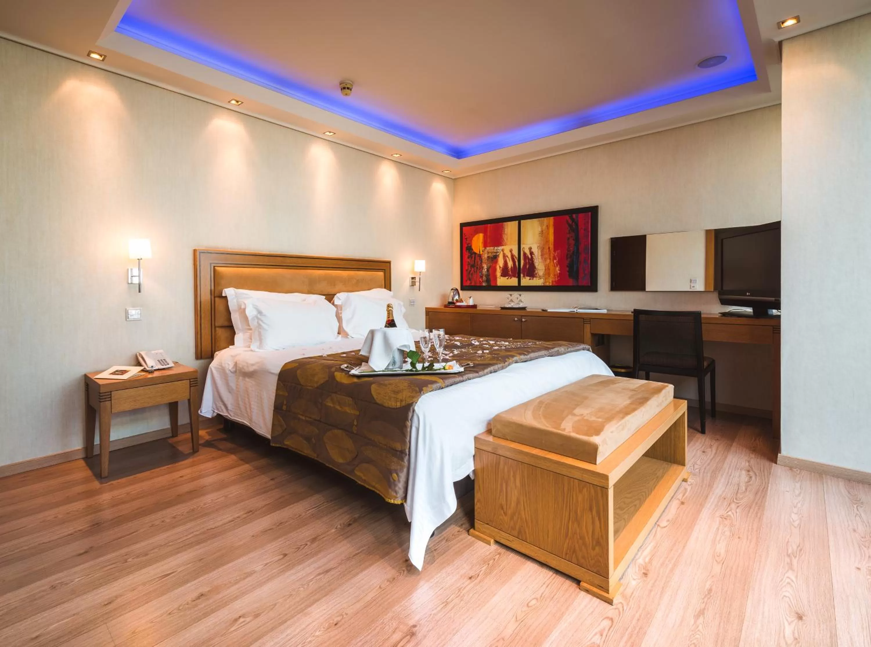 Bedroom, Bed in Golden Age Athens Hotel