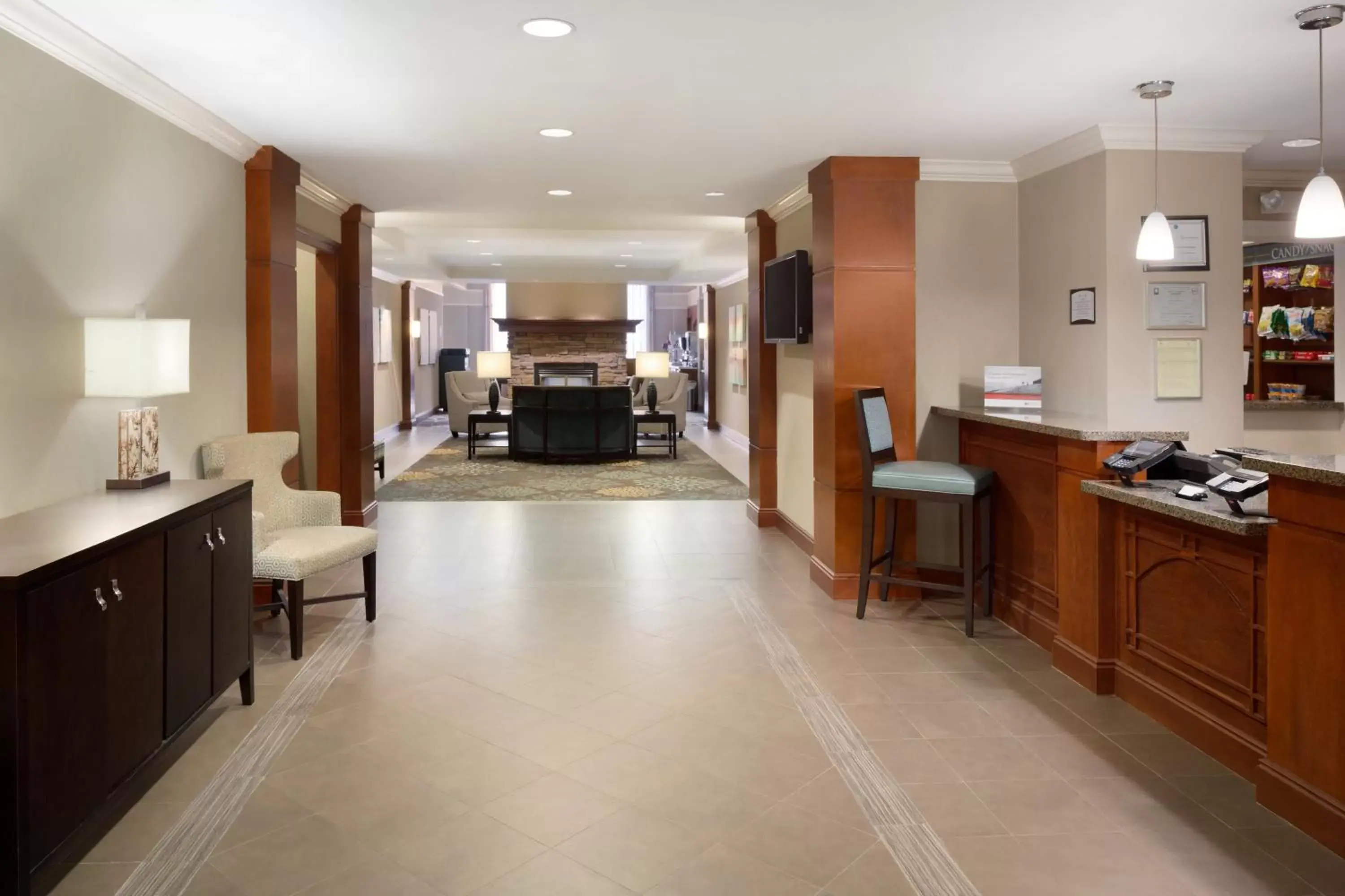 Lobby or reception, Kitchen/Kitchenette in Homewood Suites by Hilton Atlanta Buckhead Pharr Road