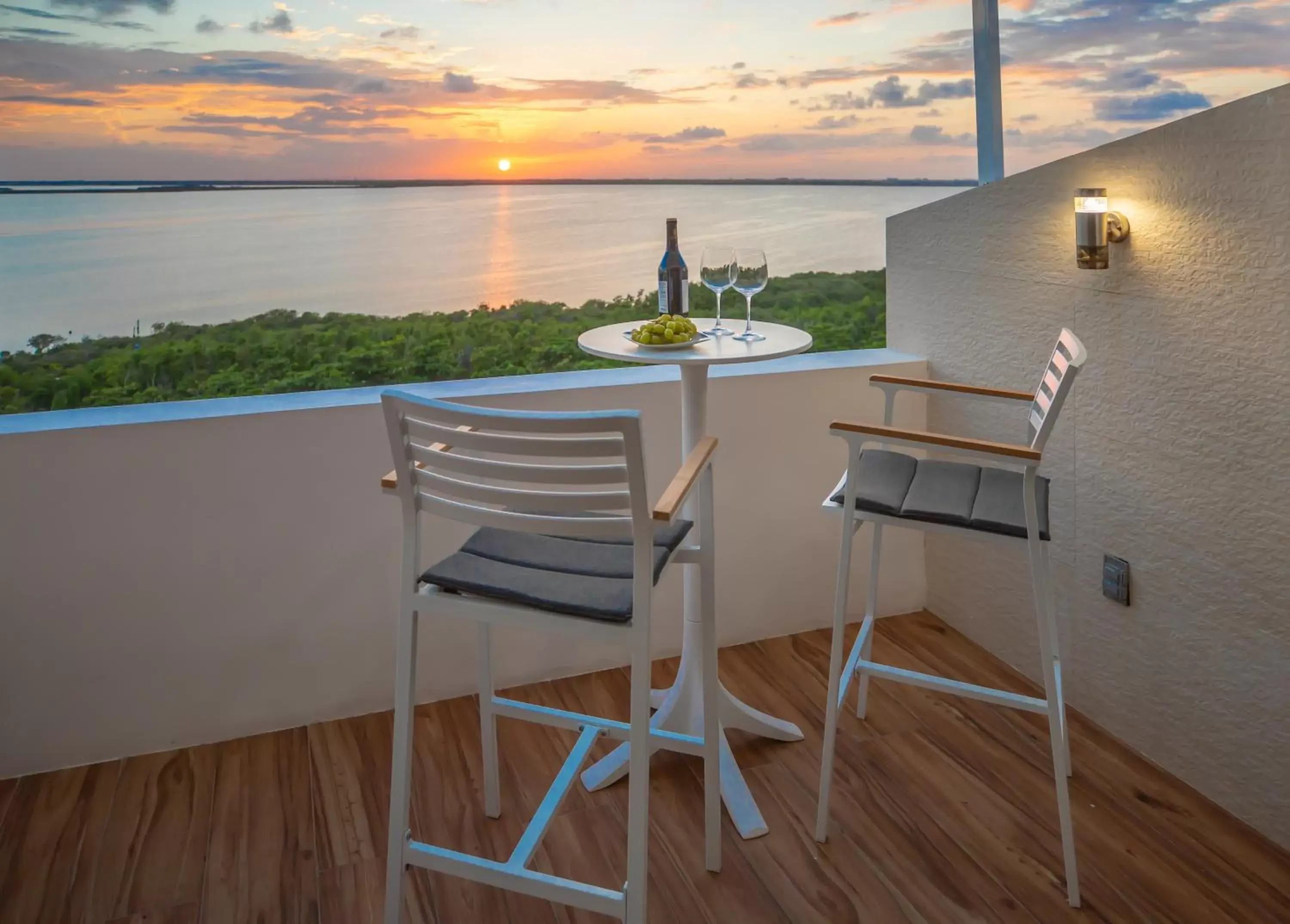 Balcony/Terrace in Beachfront Penthouses by LivIN Cancun