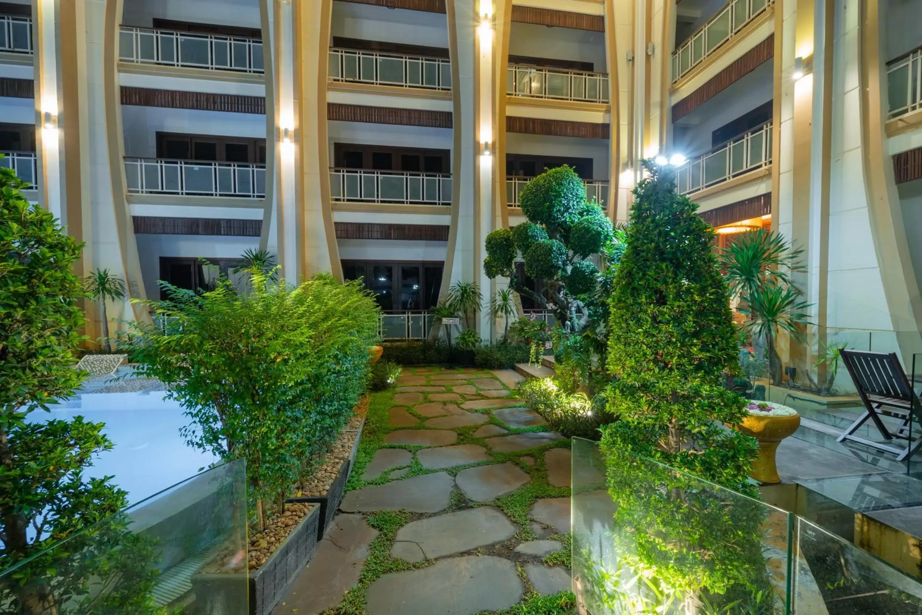 Garden, Property Building in The Night Hotel