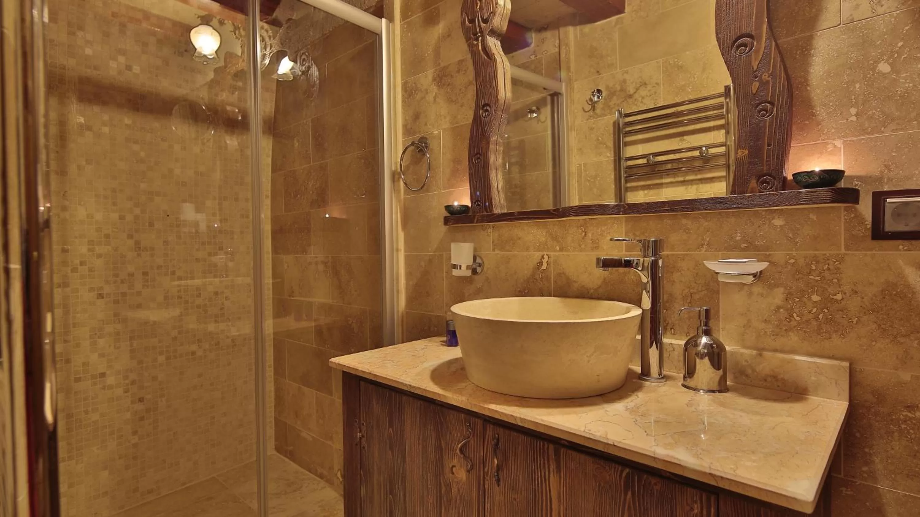 Shower in Cappadocia Cave Land Hotel