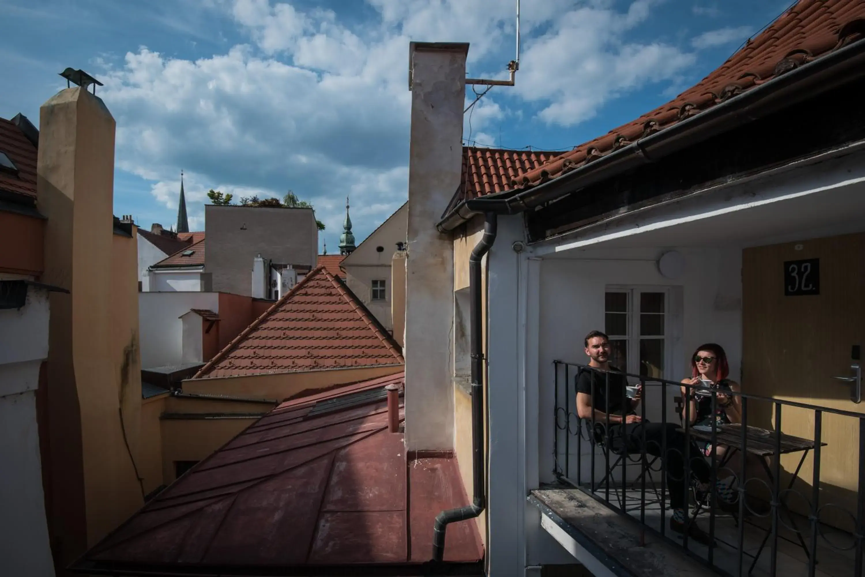 Balcony/Terrace in Charles Bridge Hostel & Apartments