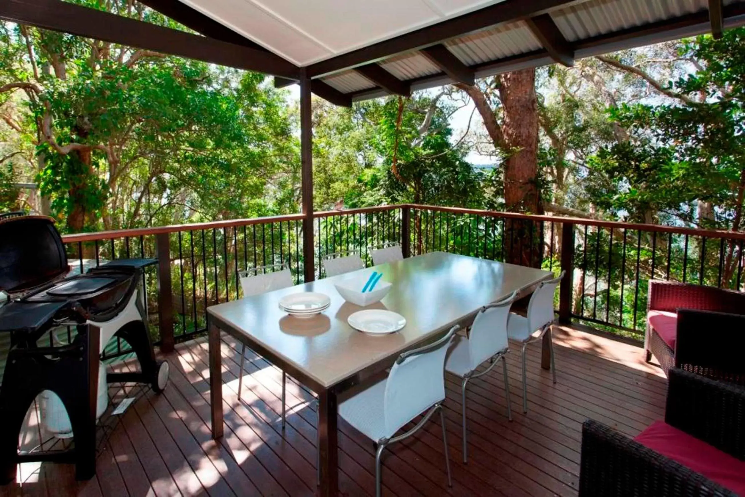 Balcony/Terrace in Eumarella Shores Noosa Lake Retreat