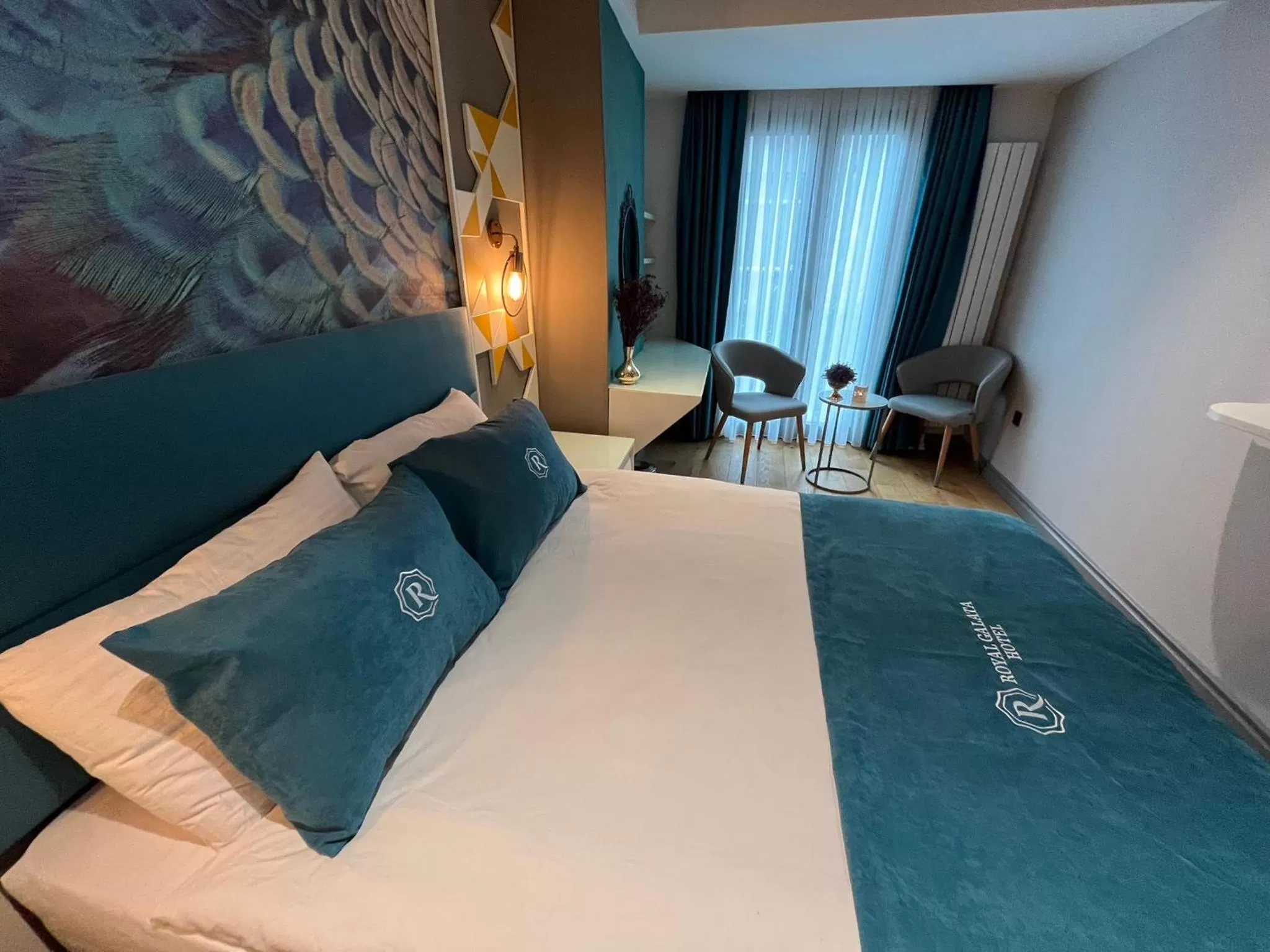 Bed in Royal Galata Hotel