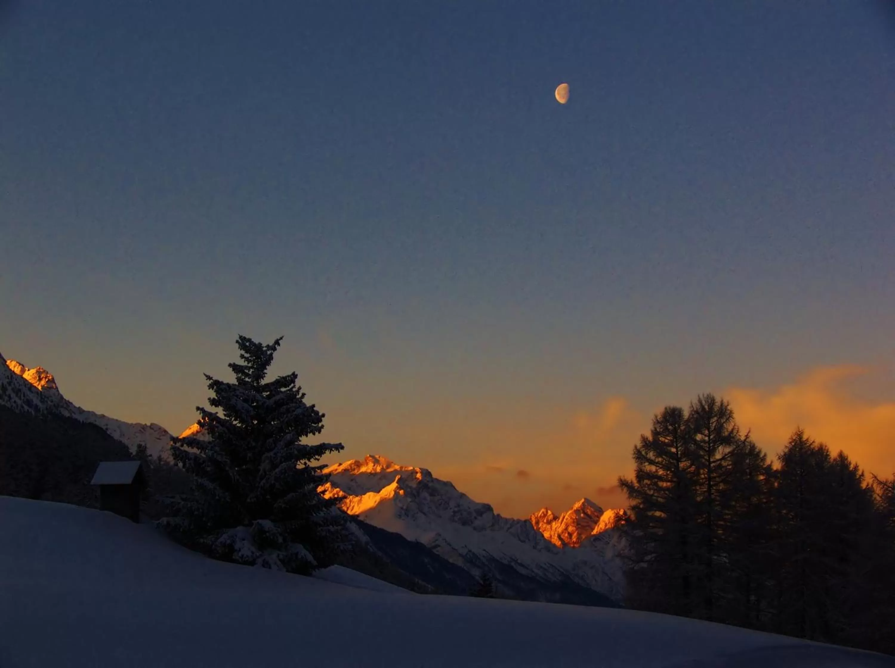 Sunset, Winter in Alpengasthof Norbertshöhe Superior