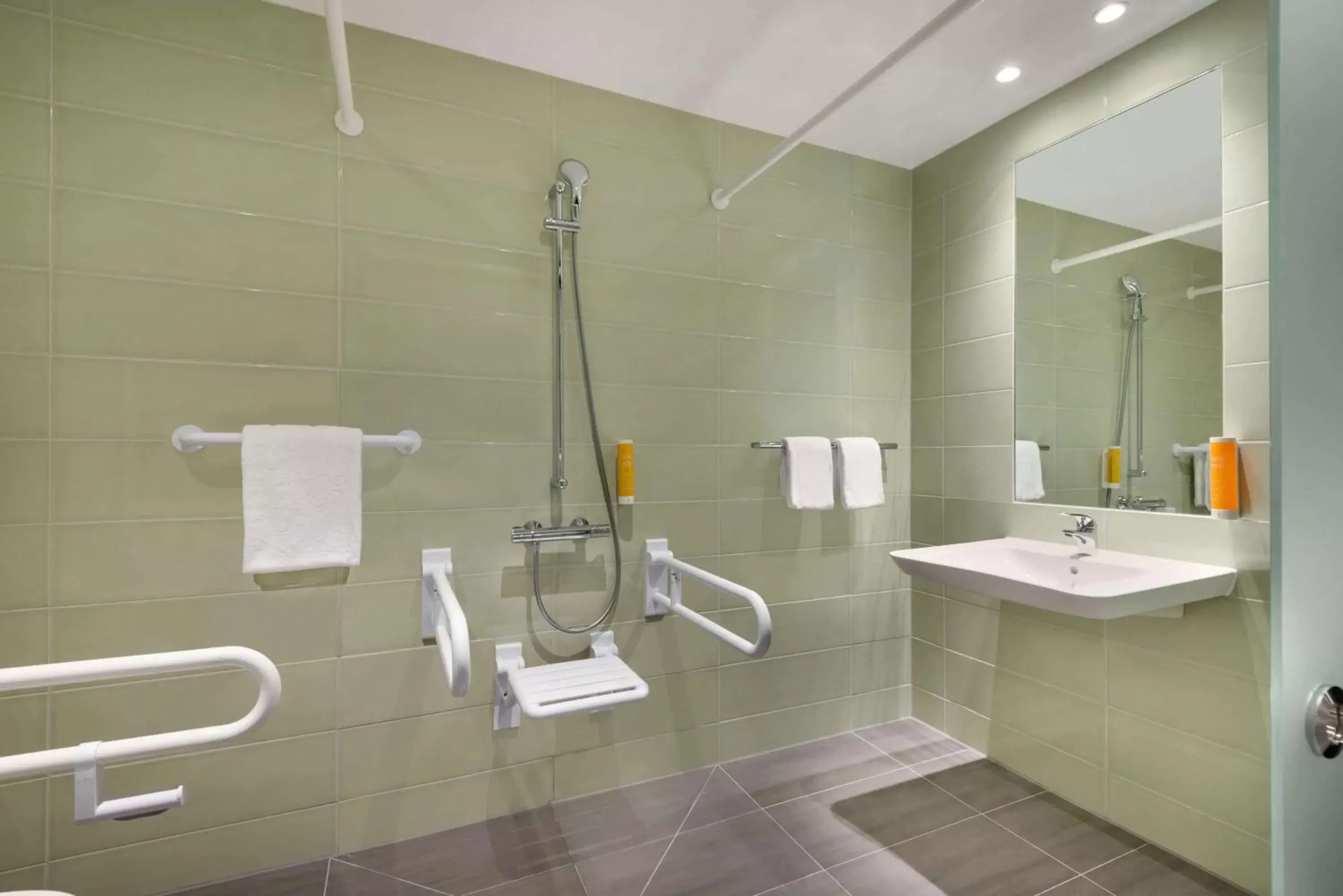 Shower, Bathroom in Super 8 by Wyndham Mainz Zollhafen
