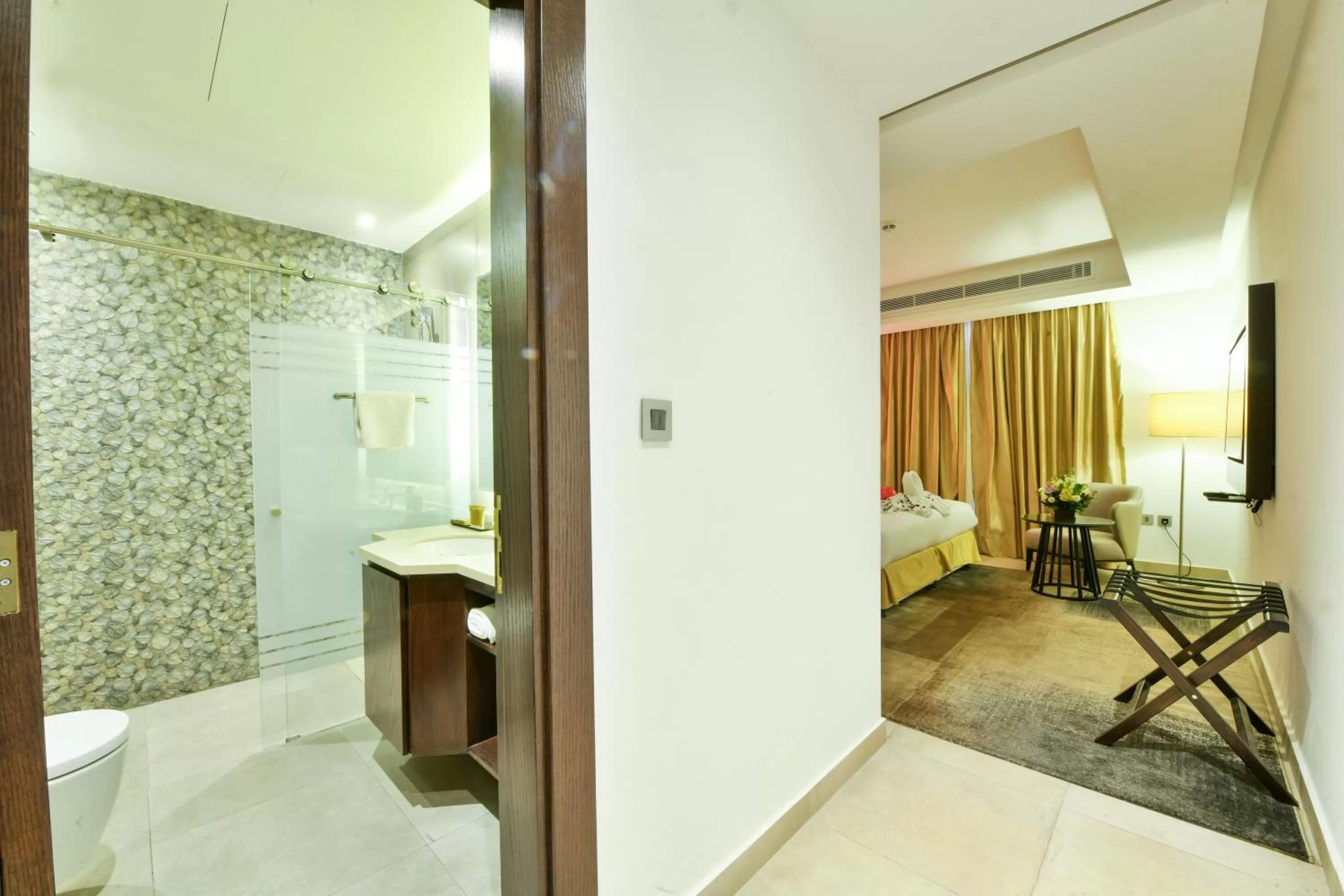 Bed in Downtown Hotel Apartments