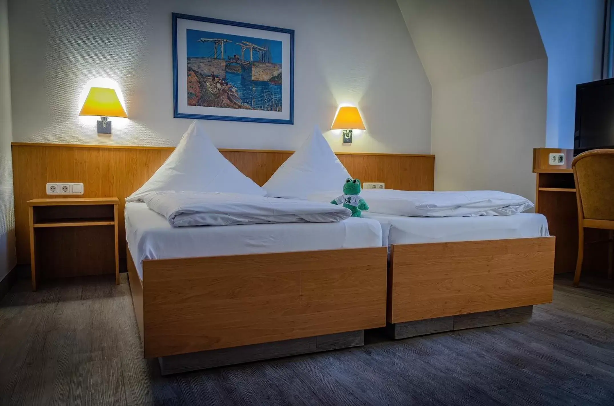 Bed in Hotel Aulmann