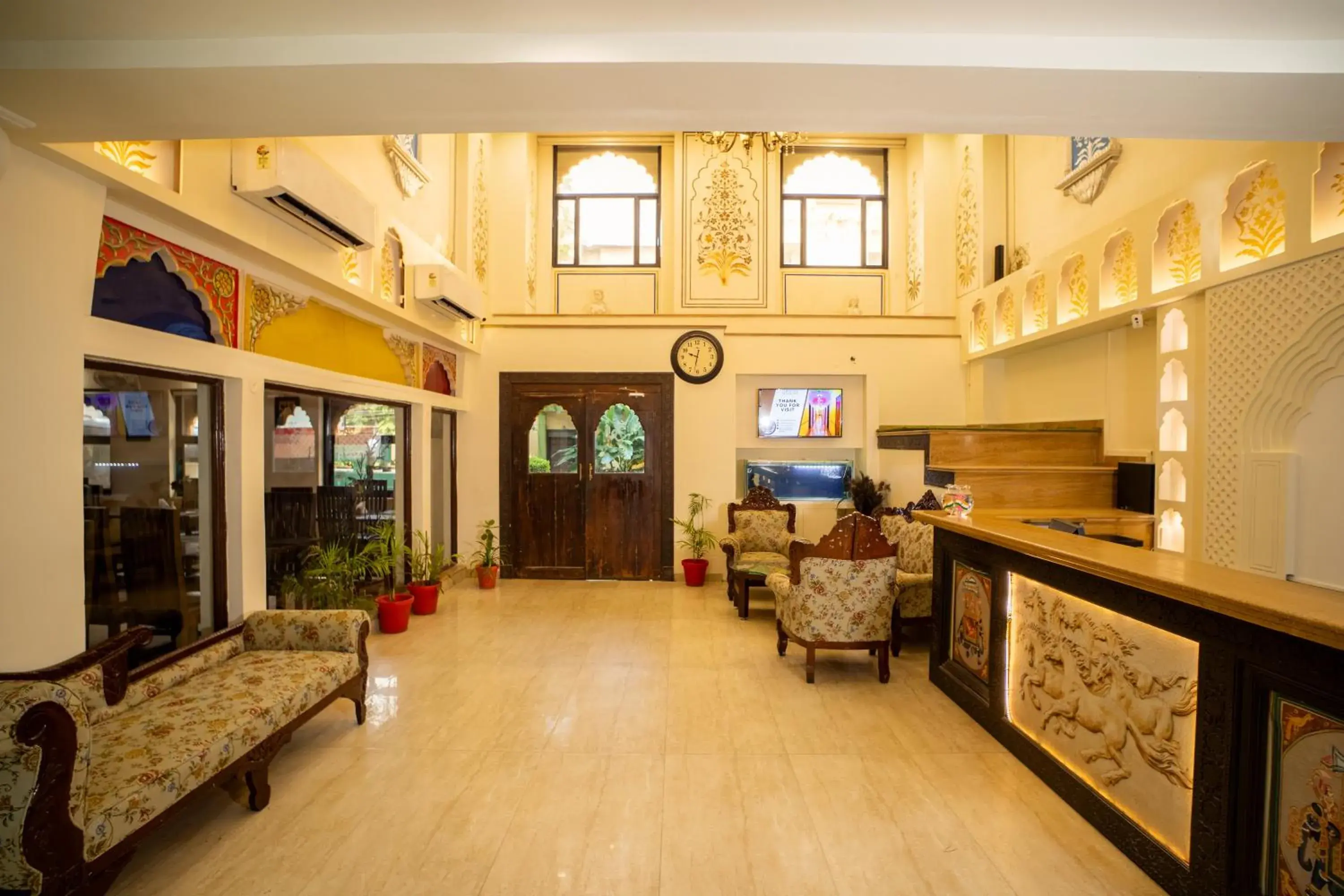 Lobby or reception in Hotel Laxmi Niwas - A Heritage Retreat Lobby or reception in Hotel Laxmi Niwas - A Heritage Retreat