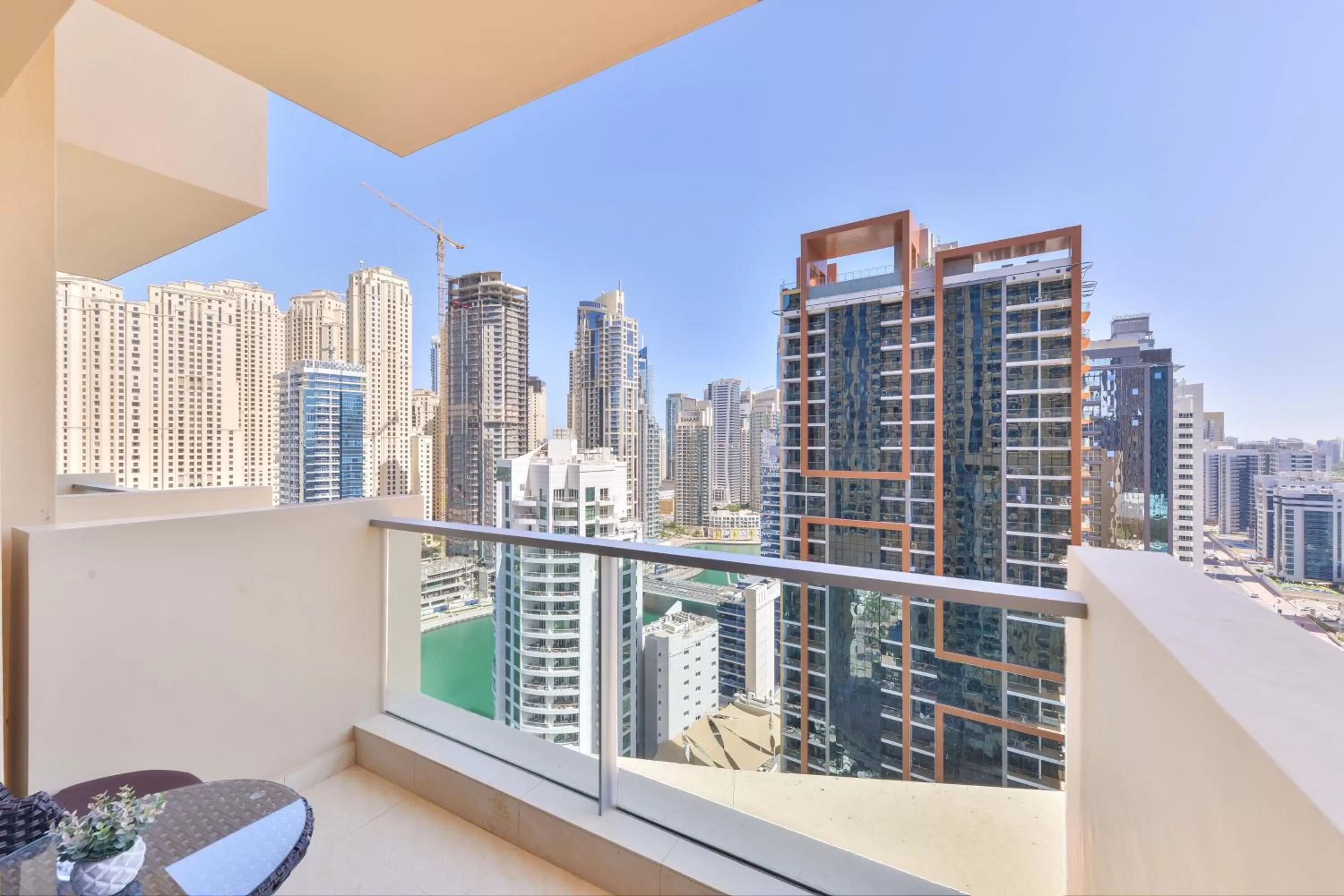 Balcony/Terrace in Emaar Residences Dubai Marina by Qstay - formerly Address Dubai Marina