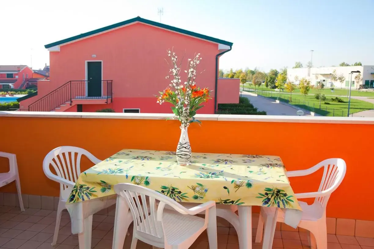 Balcony/Terrace in Villaggio dei Fiori Apart- Hotel 3 Stars - Family Resort