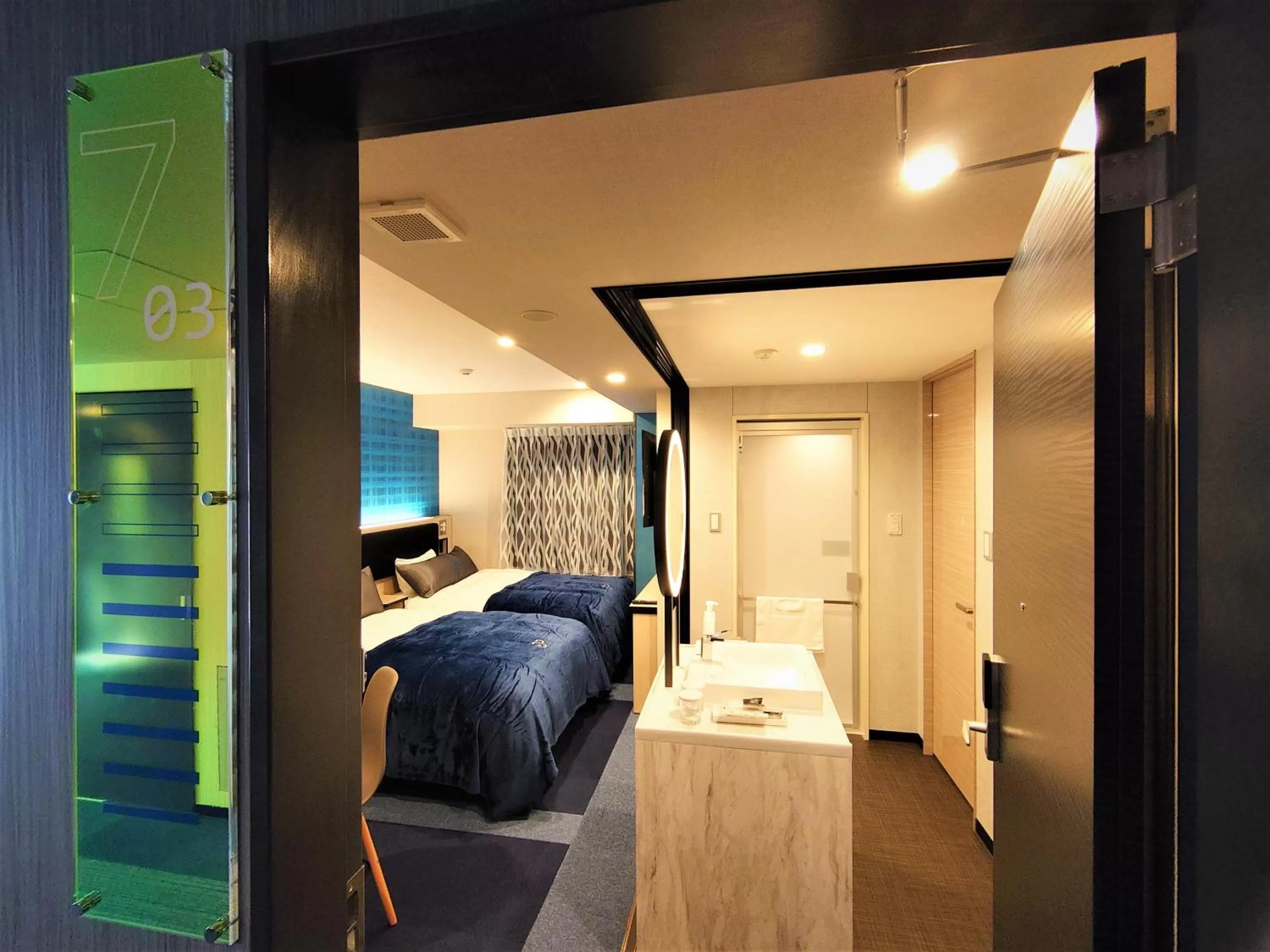 Photo of the whole room, Bed in Green Rich Hotel Nagoya Nishiki (Artificial hot spring Futamata Yunohana)