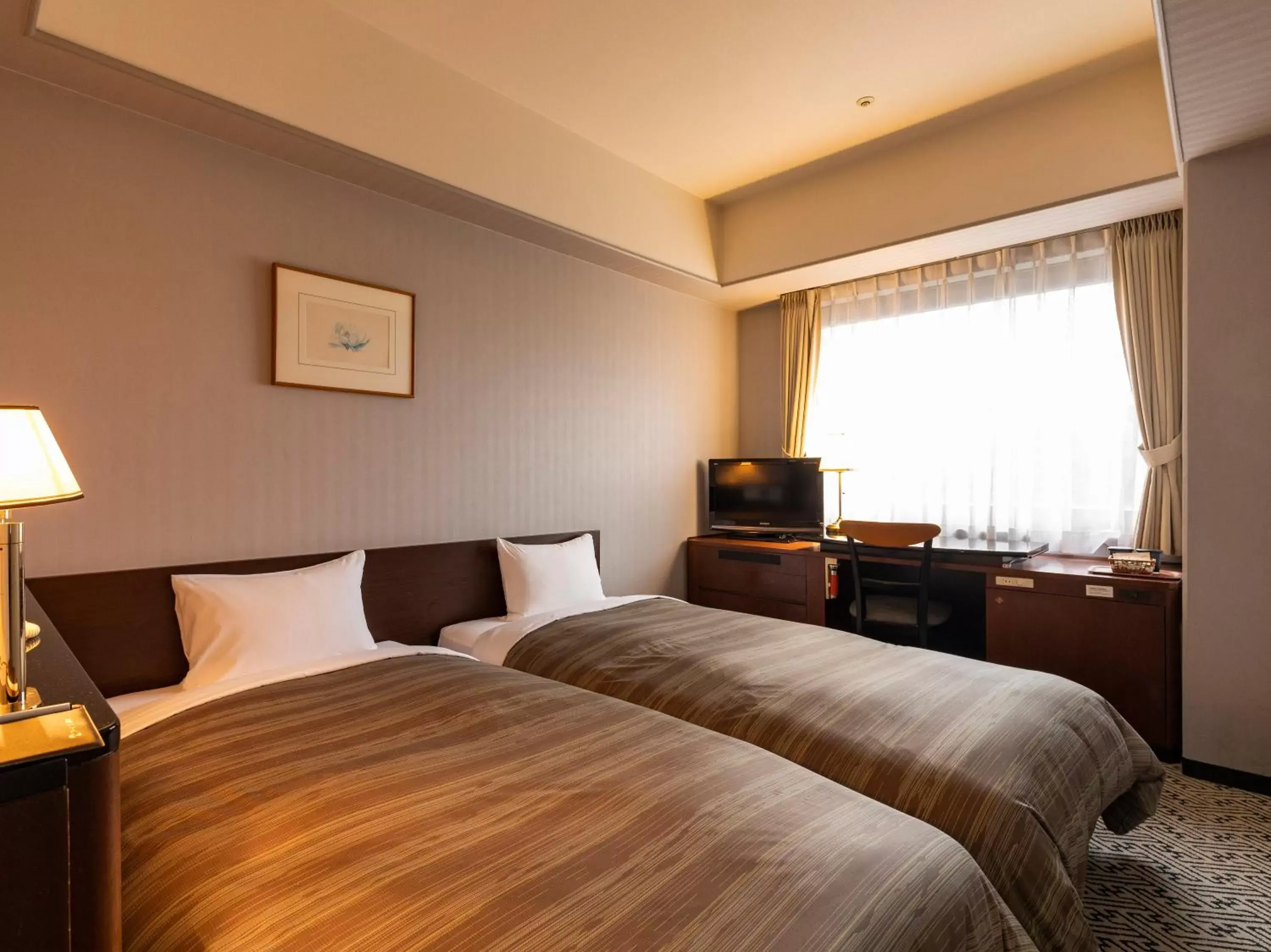 Photo of the whole room, Bed in Ark Hotel Kumamotojo Mae -ROUTE INN HOTELS- Photo of the whole room, Bed in Ark Hotel Kumamotojo Mae -ROUTE INN HOTELS-