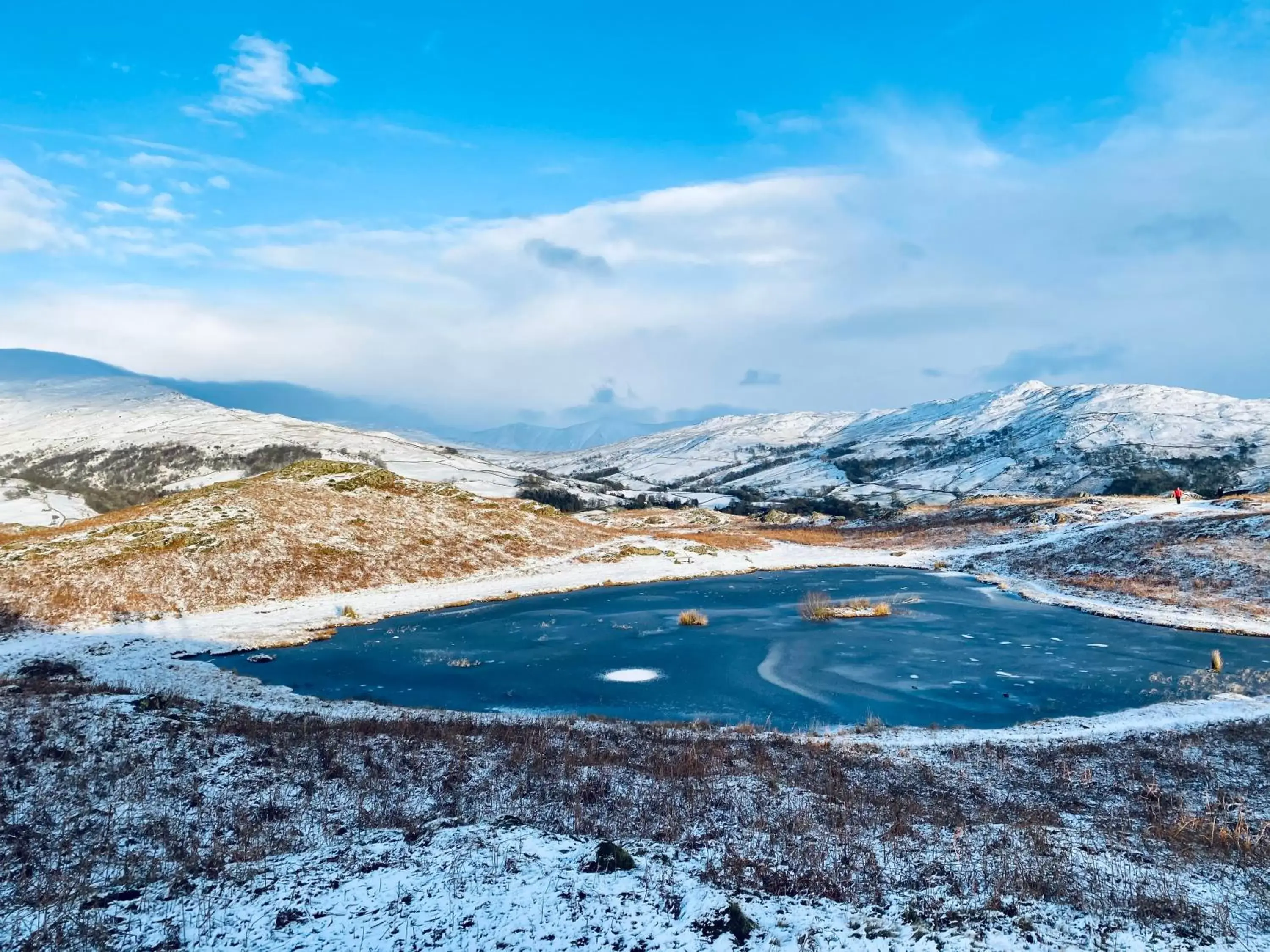 Hiking, Winter in Stiles of Ambleside