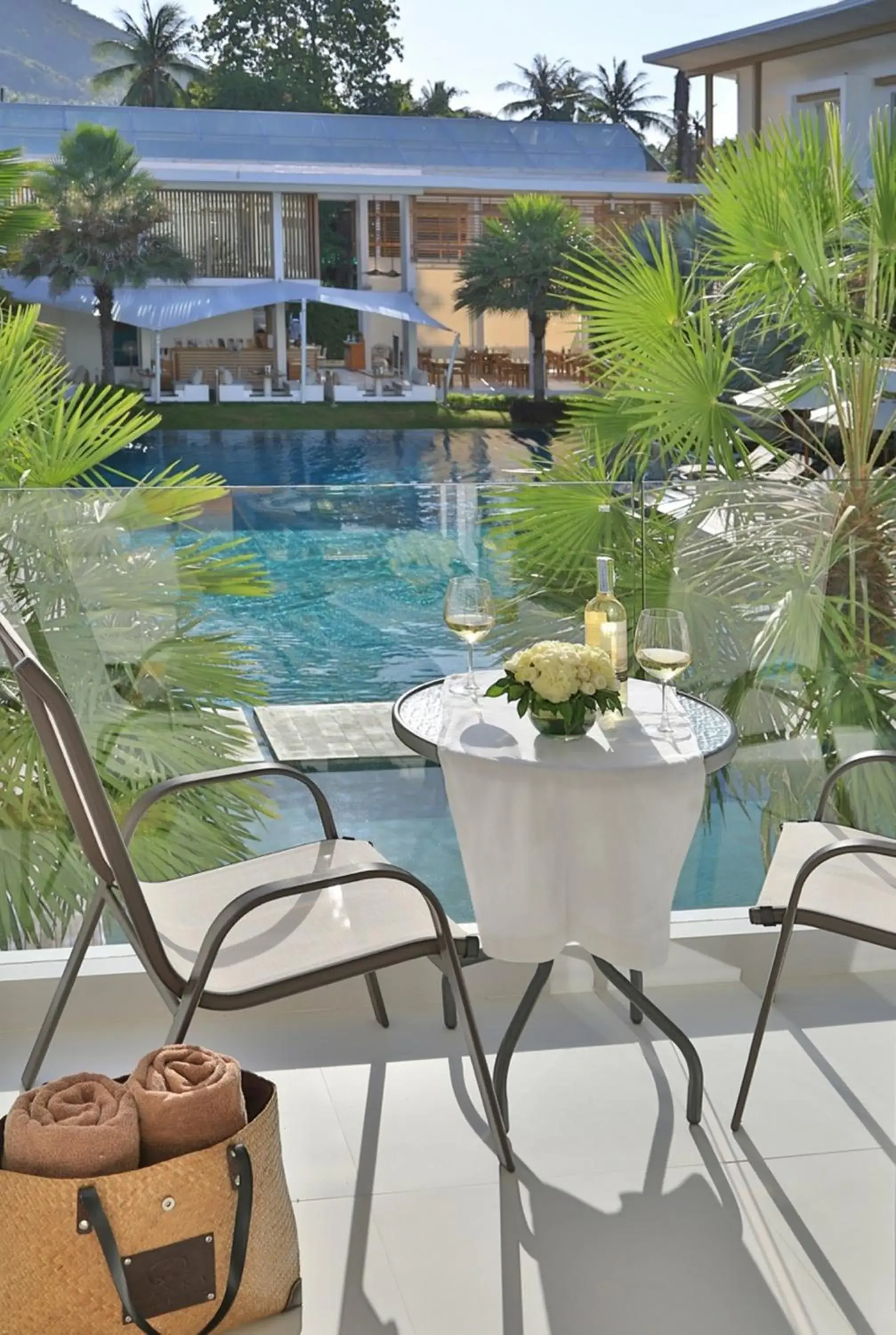 Balcony/Terrace, Swimming Pool in Lanna Samui - SHA Extra Plus