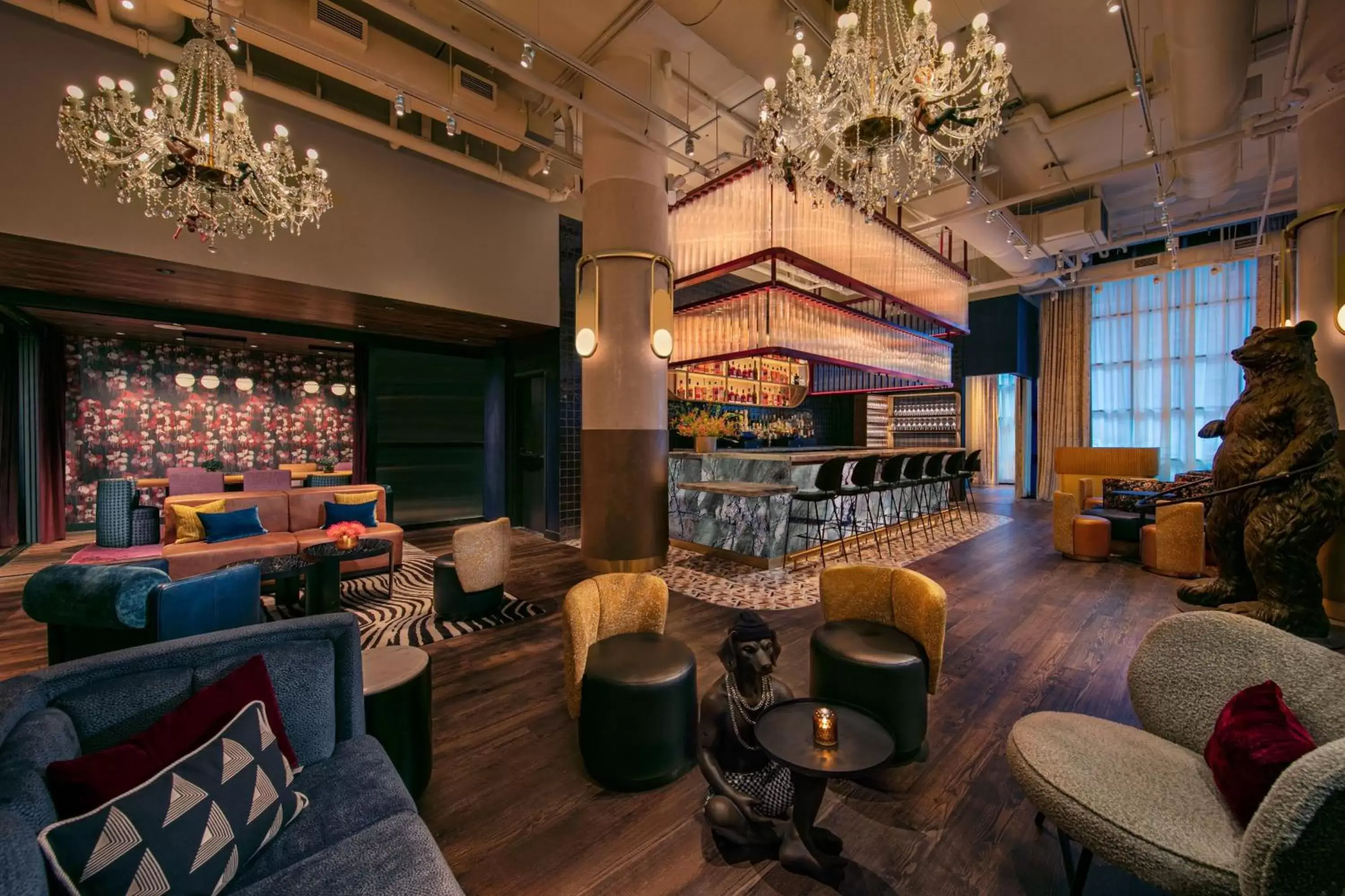 Property building, Lounge/Bar in Moxy NYC Lower East Side