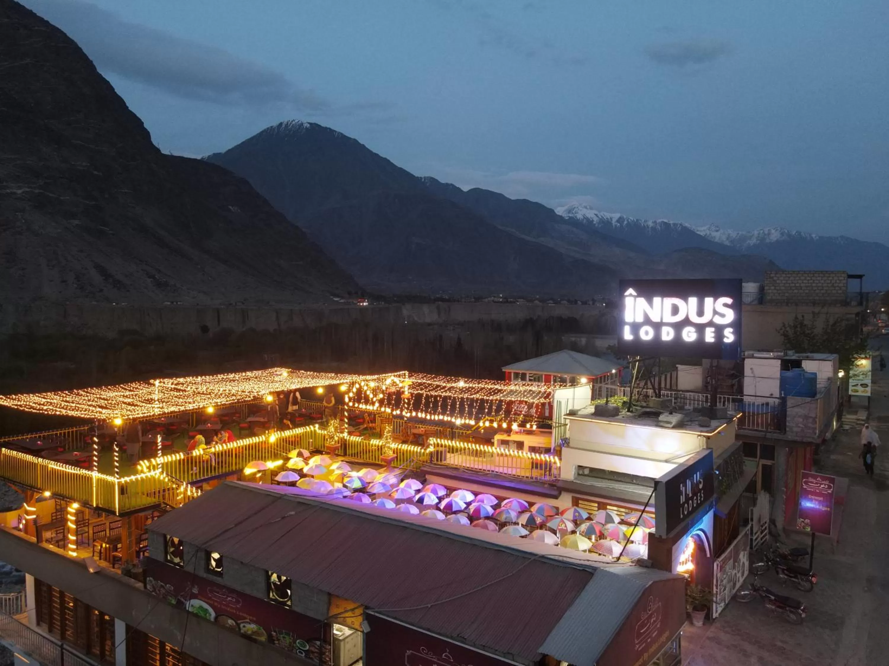 Night in Indus Lodges Gilgit