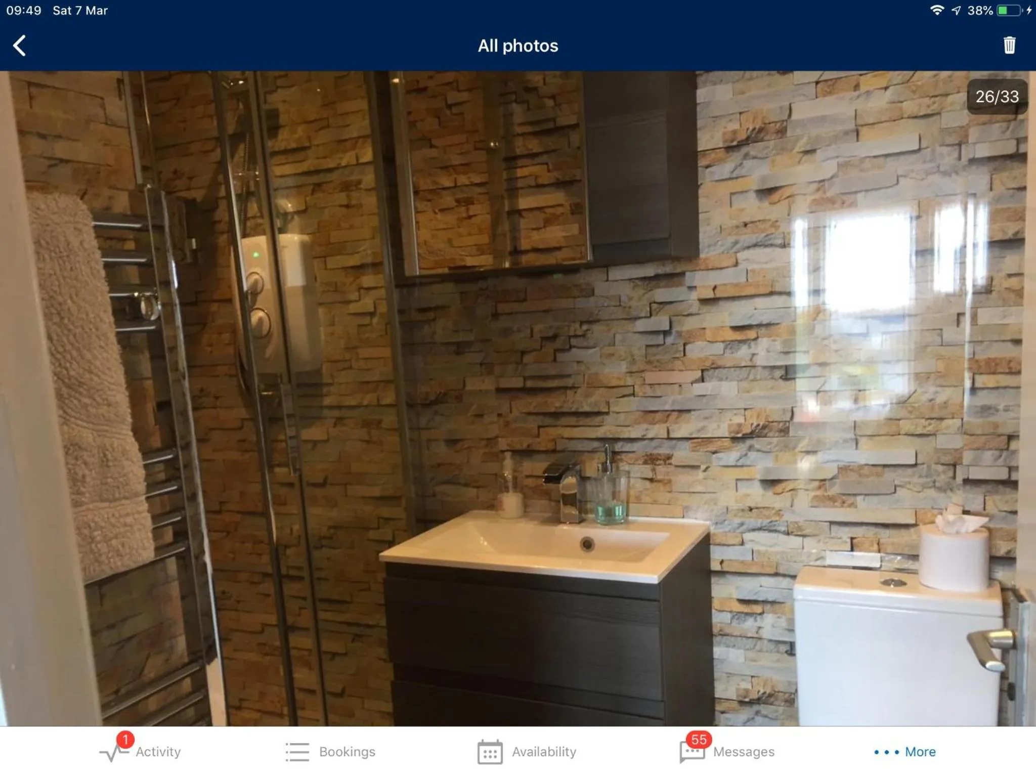 Bathroom in Poltair Guest House