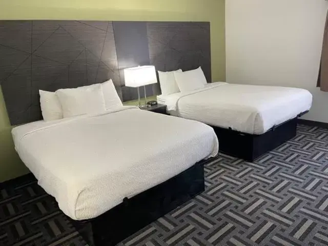 Photo of the whole room, Bed in La Quinta Inn by Wyndham Cincinnati North