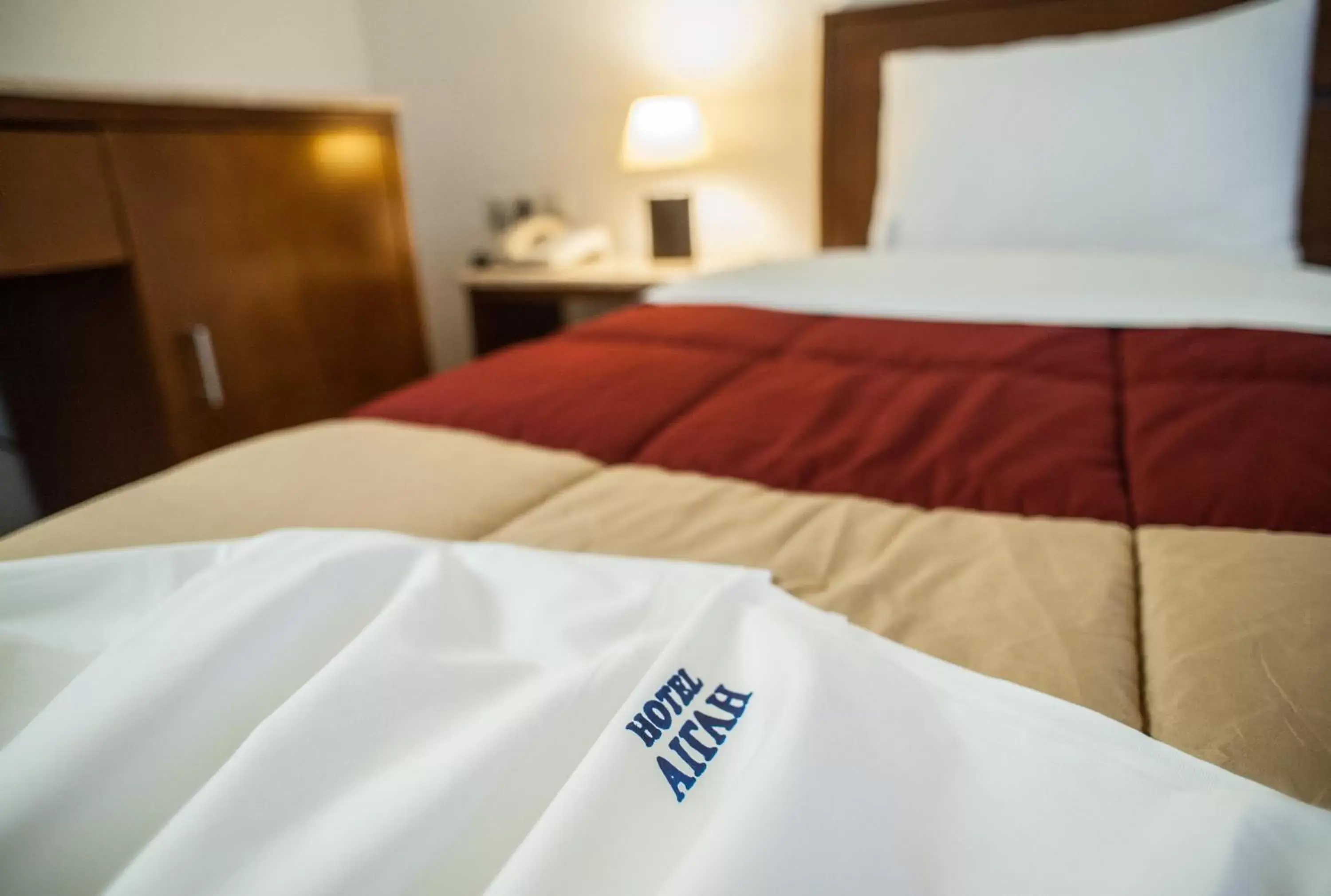 Bed in Hotel Aigli