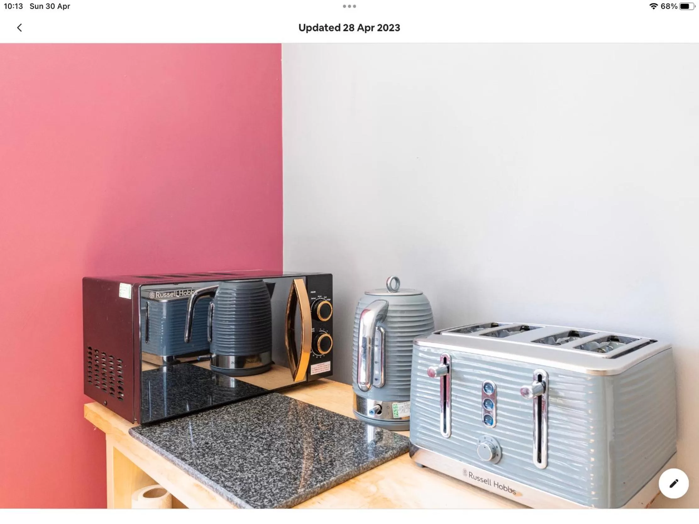 Kitchen or kitchenette, Kitchen/Kitchenette in King's Suite at The Copthorne, Colwyn Bay, LL29 7YP